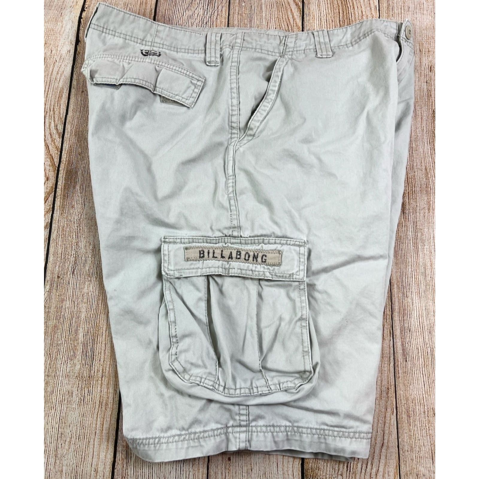 Billabong VINTAGE Billabong Cargo Shorts Men Beige 36 12” Inseam Pockets 90s Utility Cotton Size US 36 / EU 52 - 3 Thumbnail