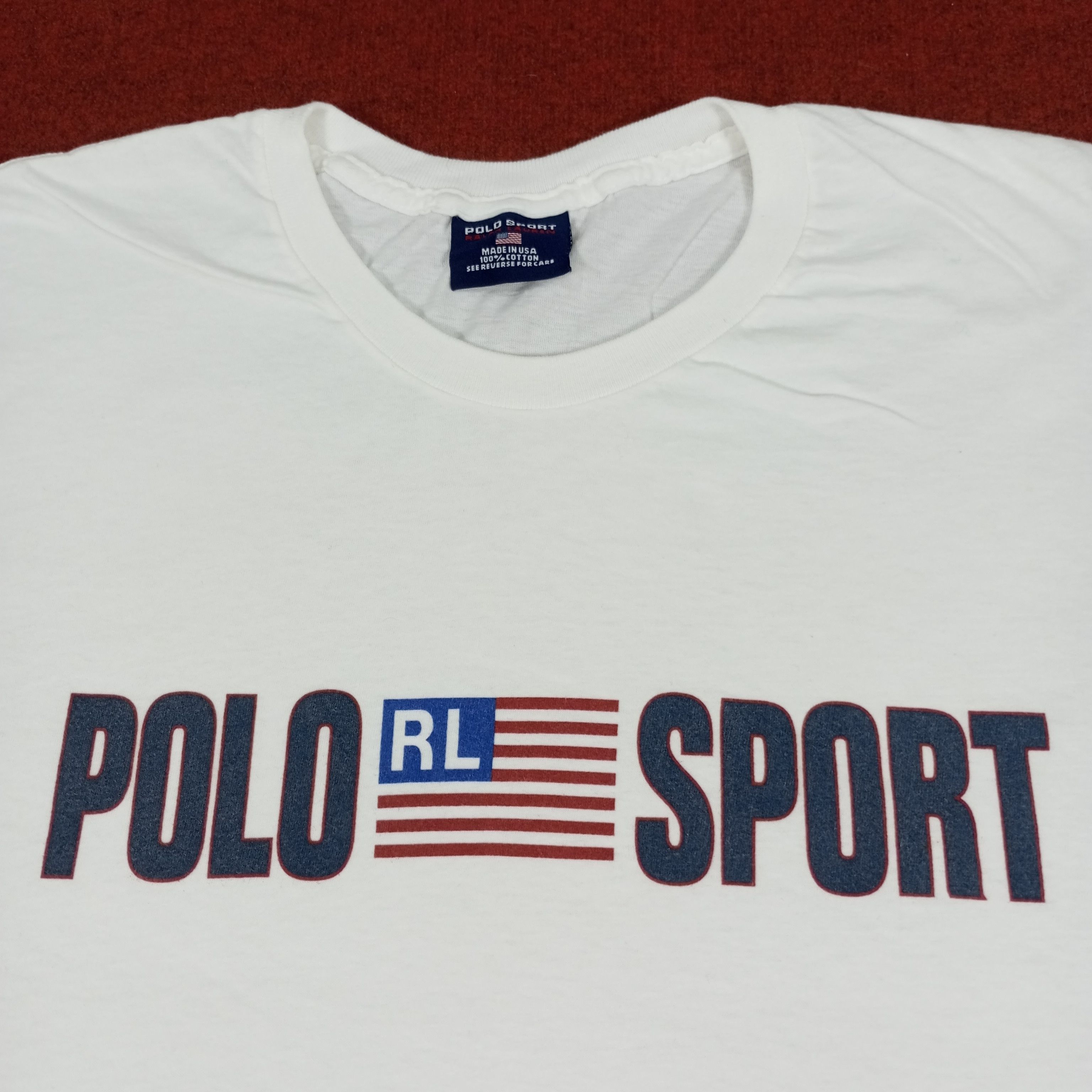 Polo Ralph Lauren × Vintage Polo Sports Ralph Lauren Spellout Design Tshirt Size US L / EU 52-54 / 3 - 2 Thumbnail