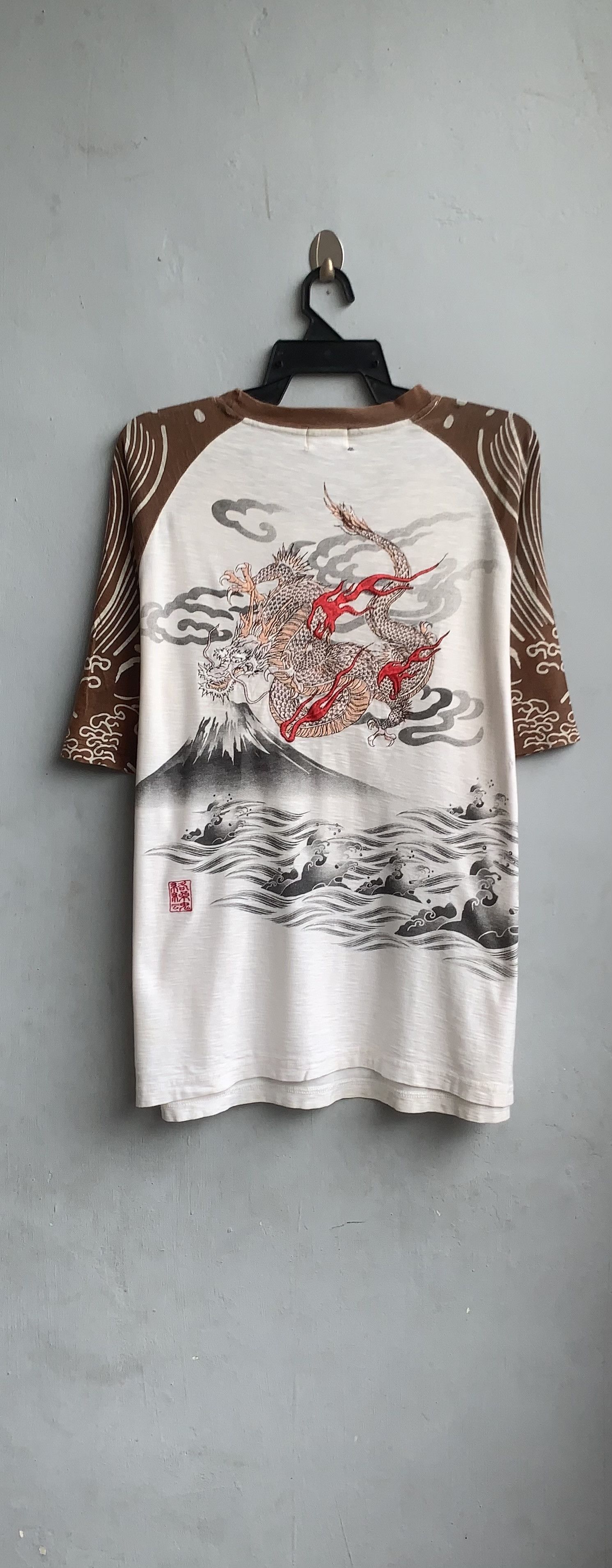 Japanese Brand Karakuri Tamashi Dragon Embroidered Japanese Brand Shirt Size US XL / EU 56 / 4 - 1 Thumbnail