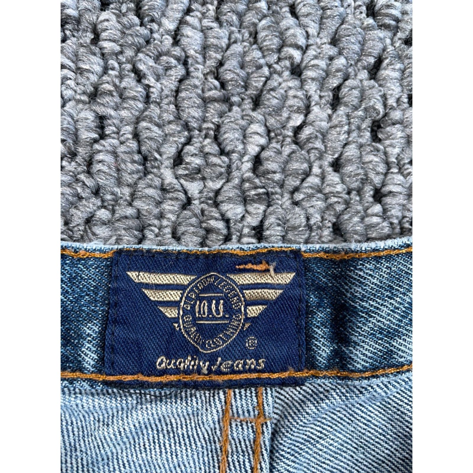 Vintage VINTAGE IOU TAPERED JEANS Men 28 x 28 Blue Denim 90s Grunge Retro 80s Vintage Regular Rise Mid 10-12" Zip Fly 5-Pocket Mens Jeans Size US 28 / EU 44 - 3 Thumbnail