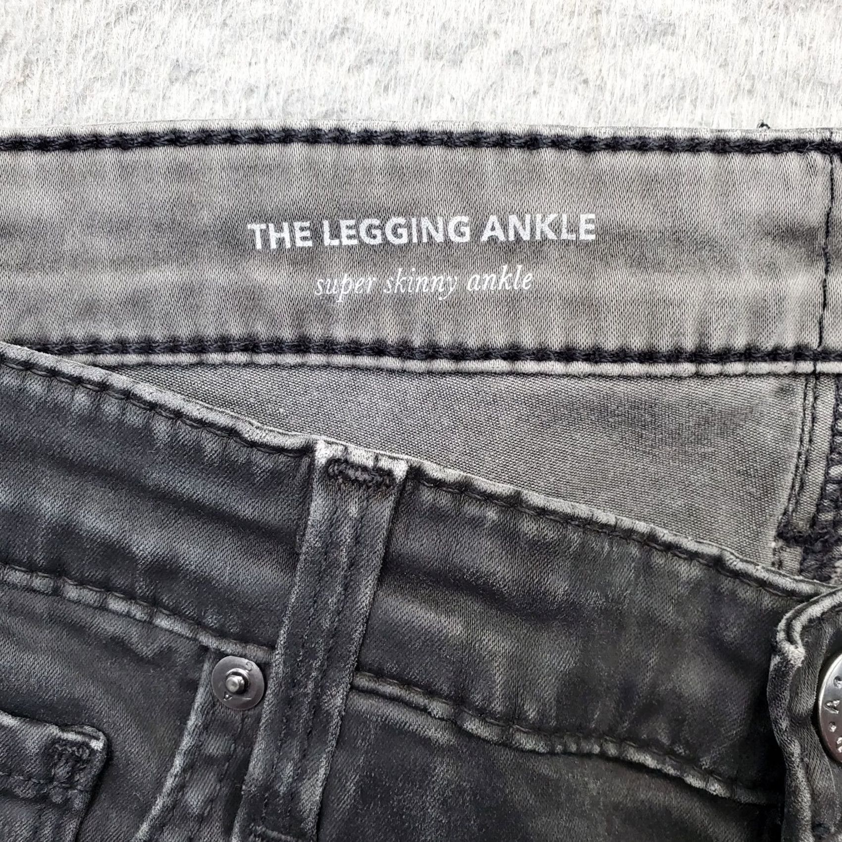 Denime AG Adriano Goldschmied Jeans Women's 30R Black Denim Cotton Super Skinny Size 30" / US 8 / IT 44 - 7 Thumbnail