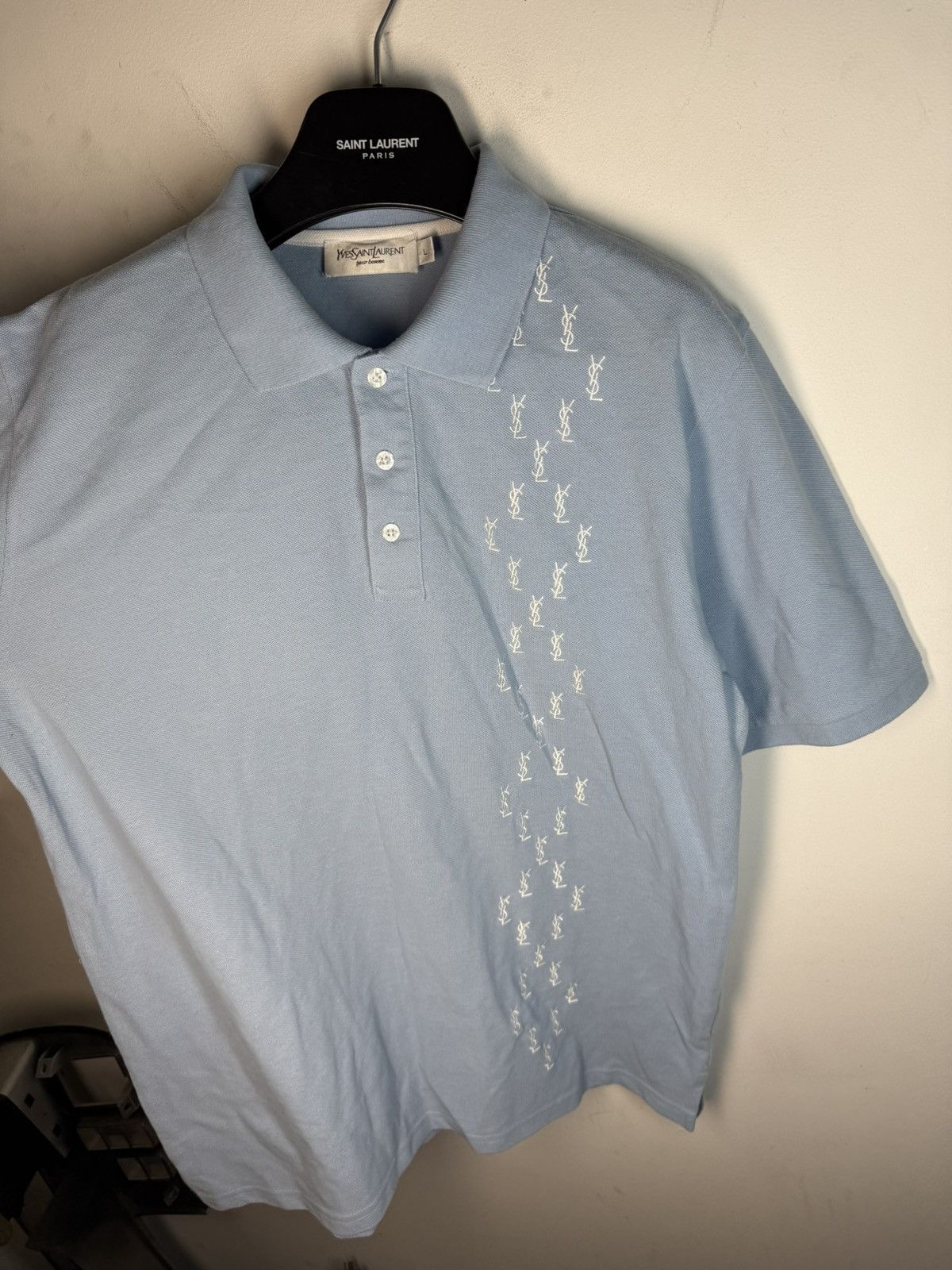 Yves Saint Laurent Monogram YSL Polo Blue YSL T-shirt YSL Shirt Size US L / EU 52-54 / 3 - 10 Thumbnail