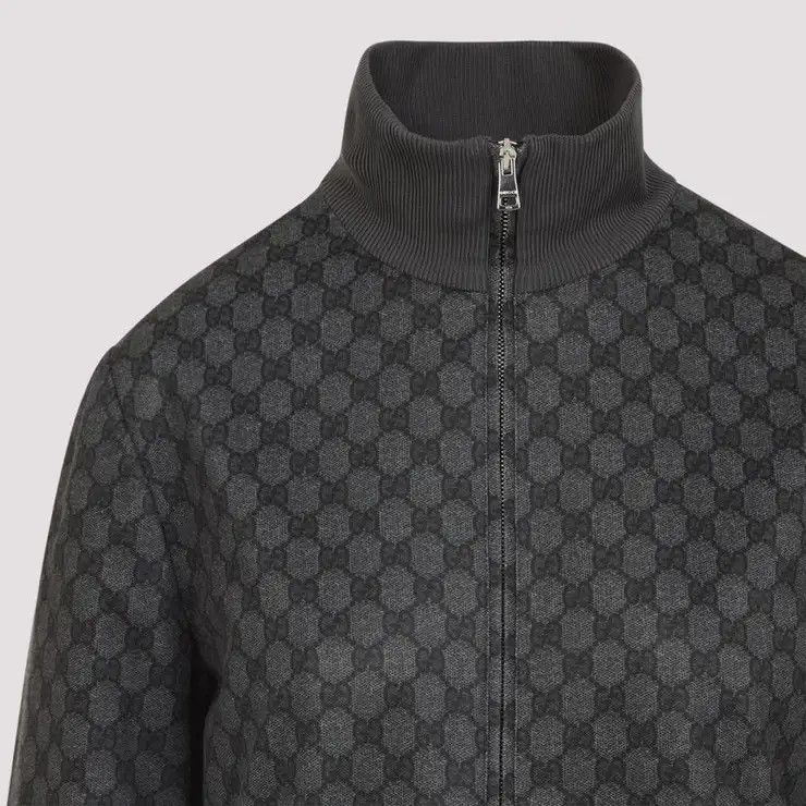 Gucci o1B3y1r0426 Printed Technical Jersey Zip Sweatshirt in Black Size US S / EU 44-46 / 1 - 4 Thumbnail