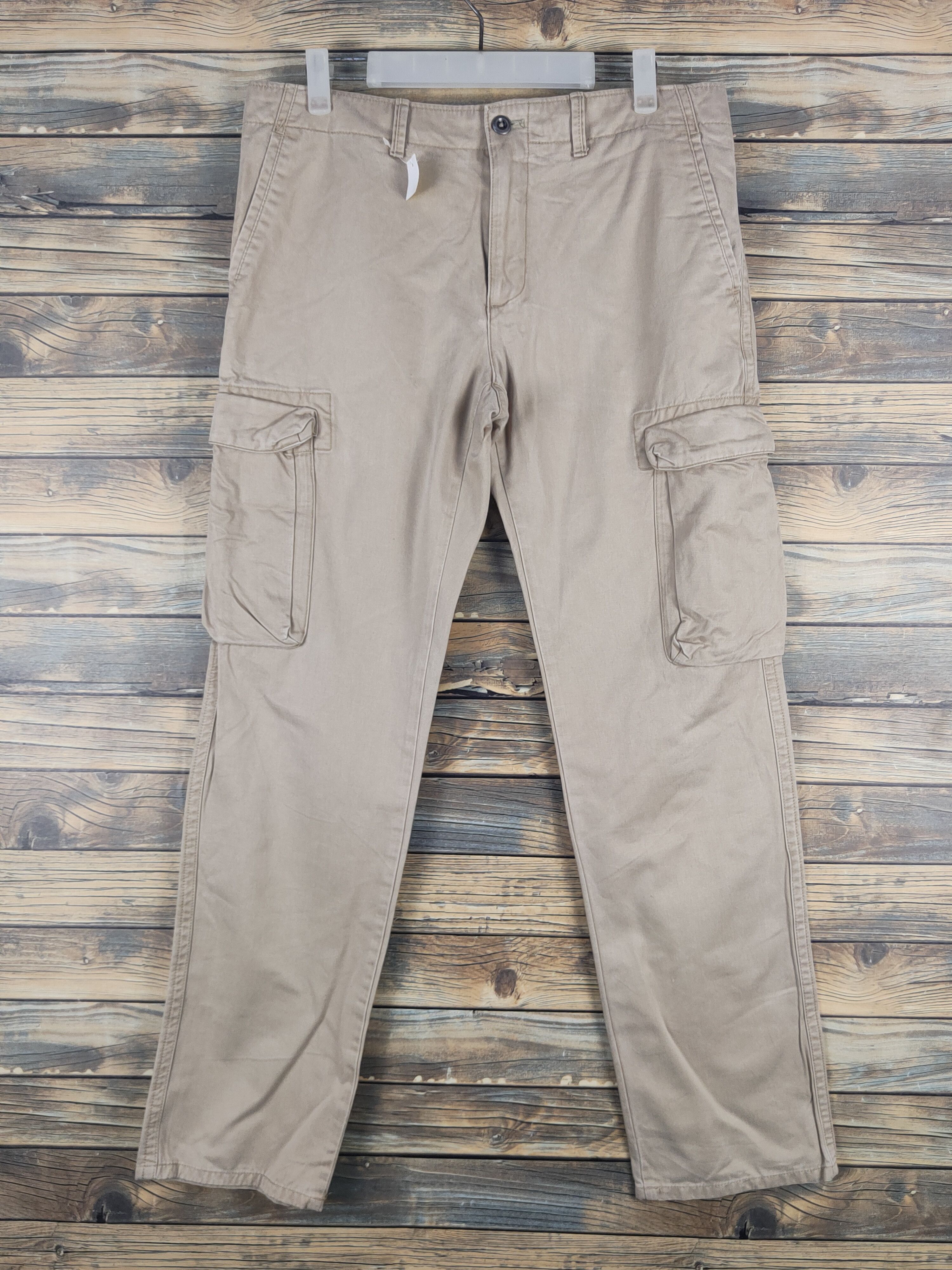 Japanese Brand DL Gap Beige Multipocket Tactical Cargo Pants #1581 Size US 32 / EU 48 - 1 Thumbnail