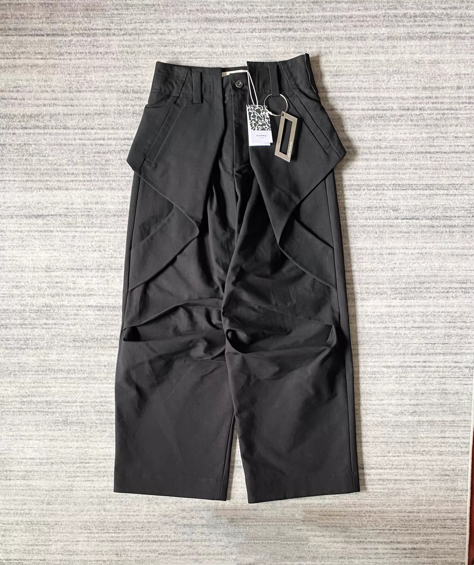 pet-tree-kor Pet Tree Kor Black Wide-Leg Straight Trousers 44 Size US 28 / EU 44 - 1 Thumbnail
