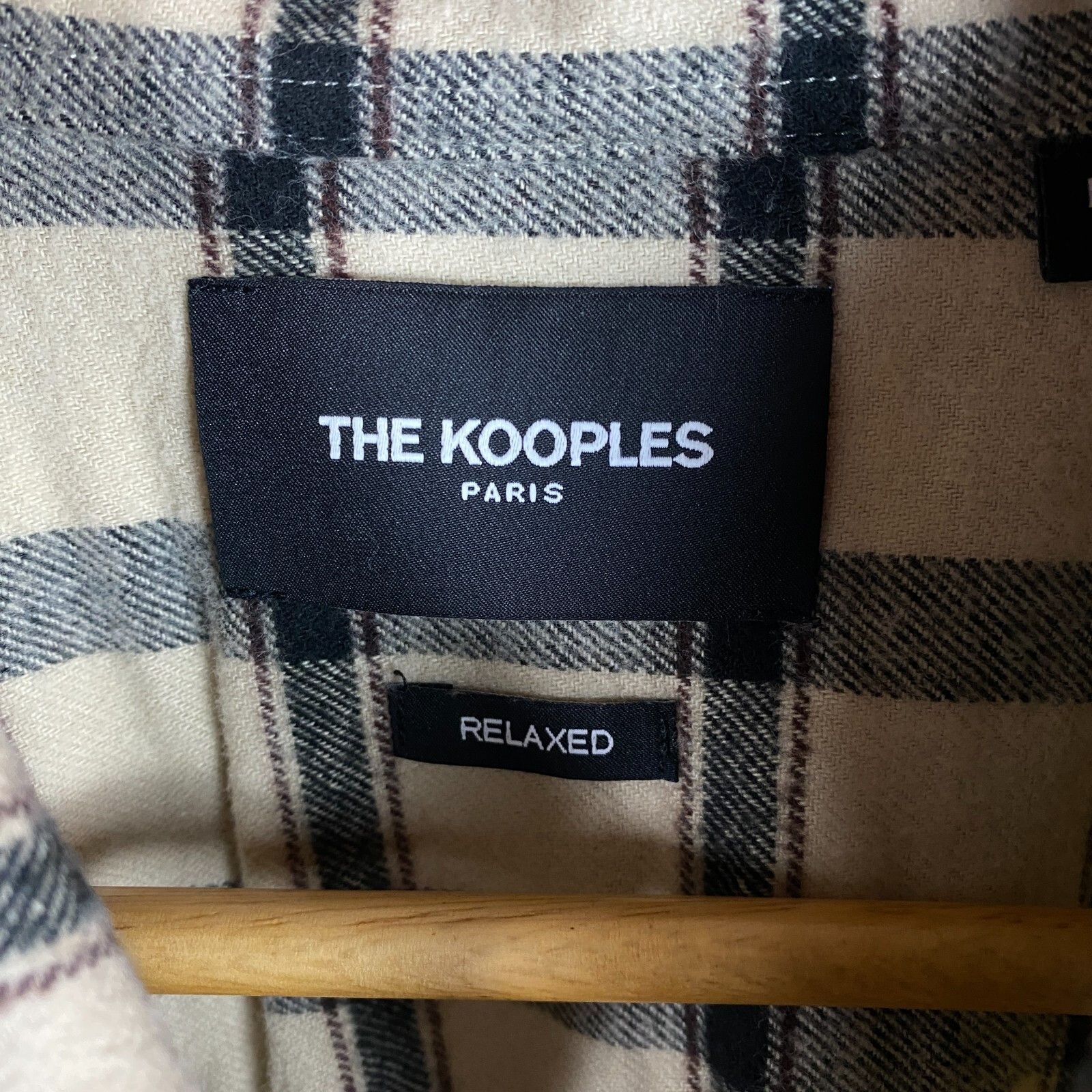The Kooples The Kooples Paris Flannel Shirt Men's Size M Beige ` Size US M / EU 48-50 / 2 - 4 Thumbnail