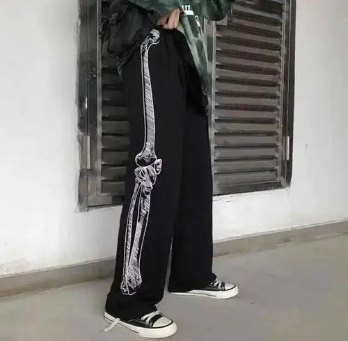 Japanese Brand × Vintage skeleton sweatpants japanese style vintage Size US 32 / EU 48 - 1 Thumbnail