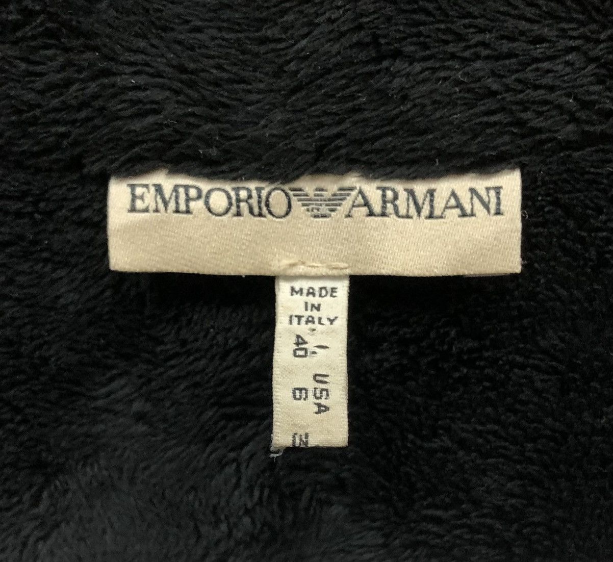 Emporio Armani Emporio Armani Black Lined Fleece Show Collar Coat Jacket Size M / US 6-8 / IT 42-44 - 18 Thumbnail