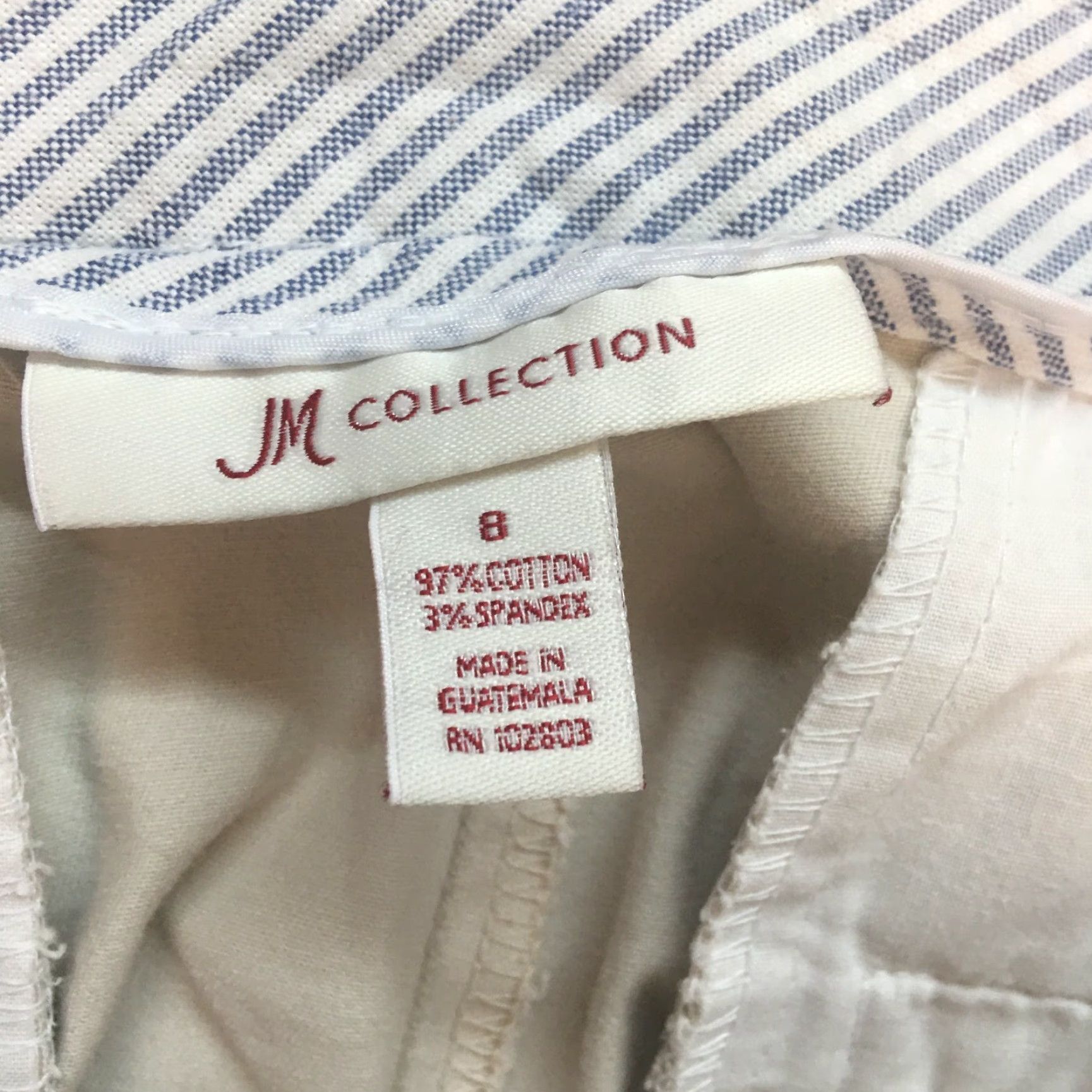 JM Collection JM Collection Womens Casual Cropped Capri Pants - Gray, Size 8, Elastic Waist, High Rise, 22in Inseam Size 30" / US 8 / IT 44 - 6 Thumbnail