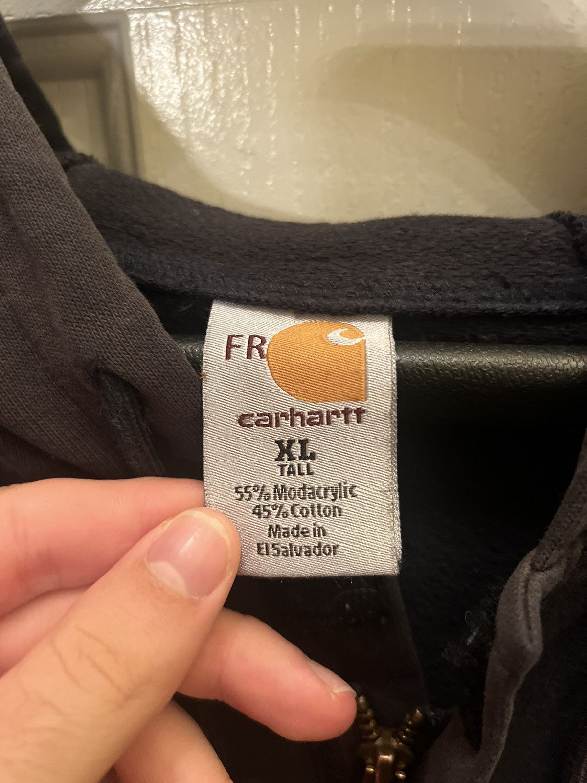 Carhartt × Vintage Vinatge thrashed faded Carhartt TALL hoodie FIRE RESISTANT Size US XL / EU 56 / 4 - 9 Thumbnail