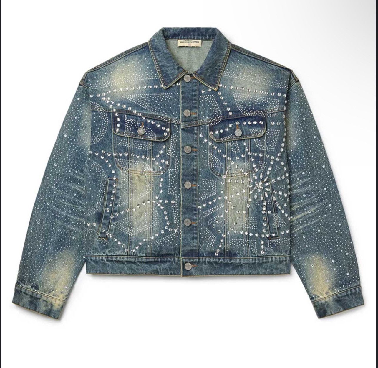 Vale Vale Forever Crystal Denim Jacket Size US XL / EU 56 / 4 - 1 Thumbnail