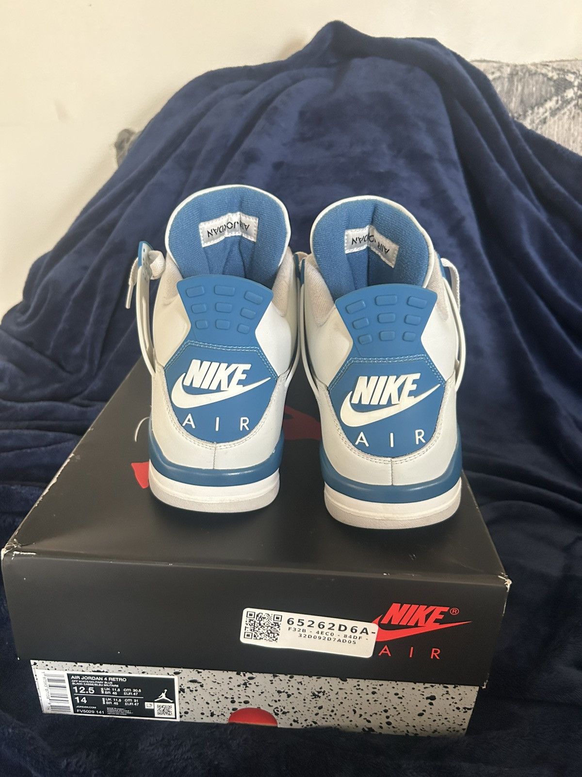 Jordan Brand Jordan 4 Retro Military Blue Size 12.5 Size US 12.5 / EU 45-46 - 4 Thumbnail