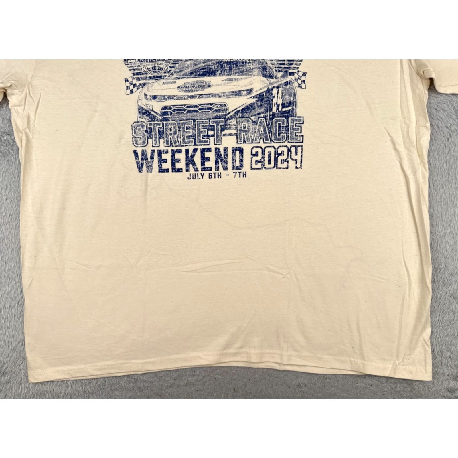 NASCAR Nascar Shirt Adult 3XL Ivory Cotton Short Sleeve Logo Chicago Street Race Cars Racing 2020s Mens Size US XXL / EU 58 / 5 - 5 Thumbnail