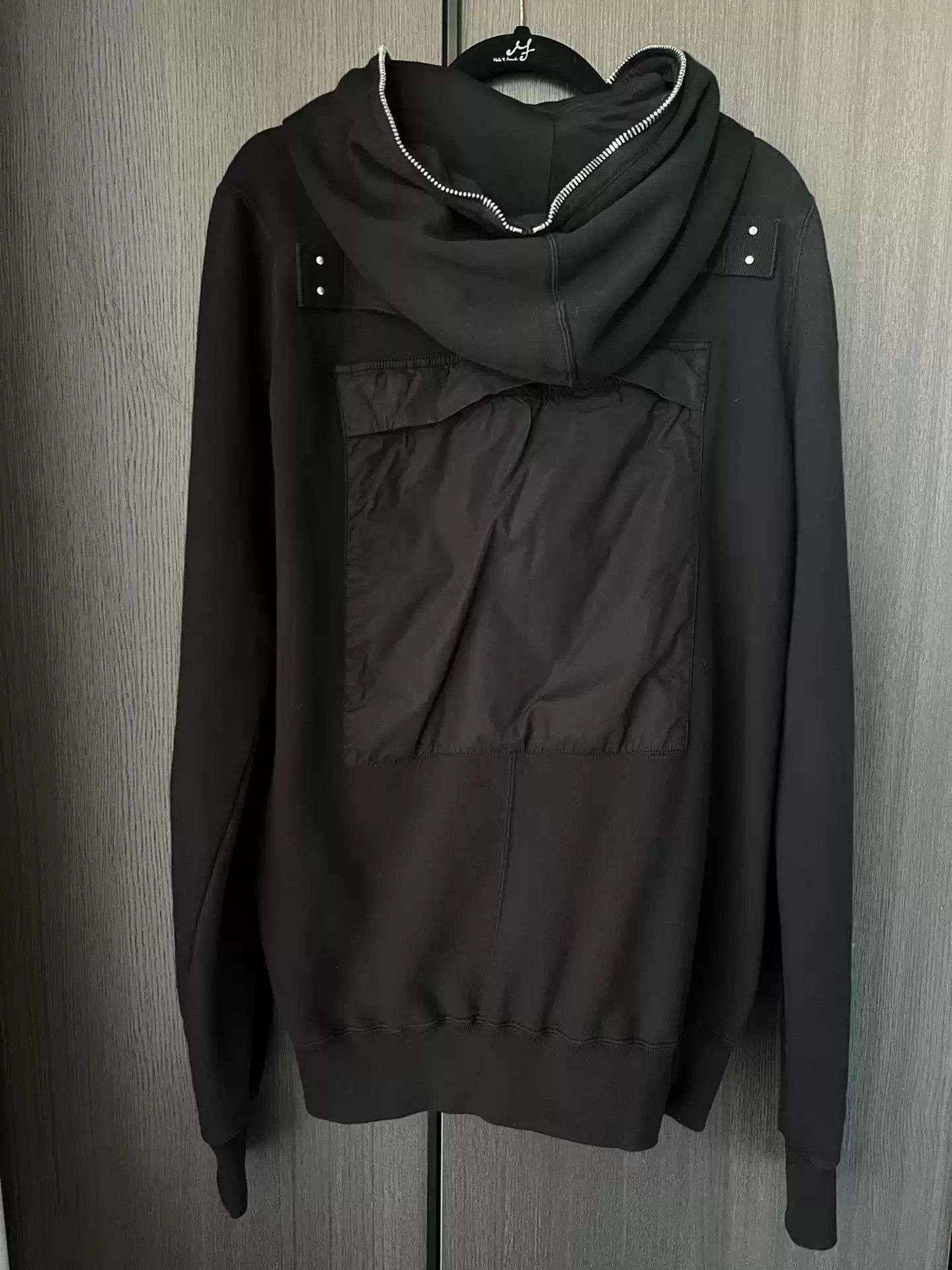 Rick Owens Semi-Transparent Black Hoodie