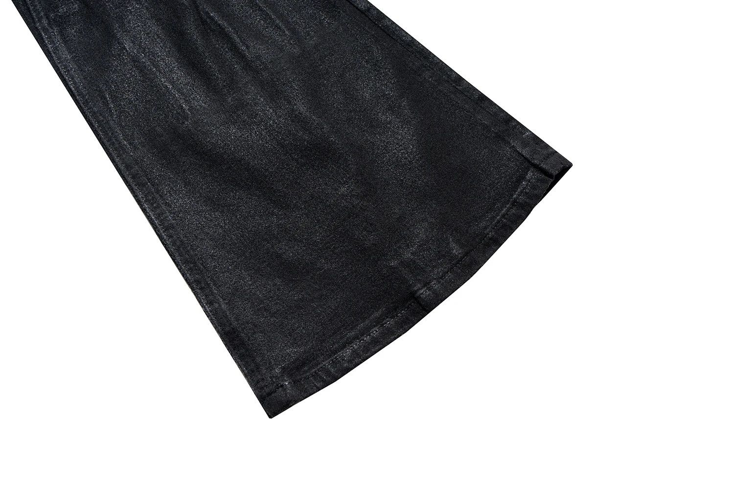 Japanese Brand × Jean High Street Ripped Damaged Coatted Wax Baggy Flare Size US 32 / EU 48 - 9 Thumbnail