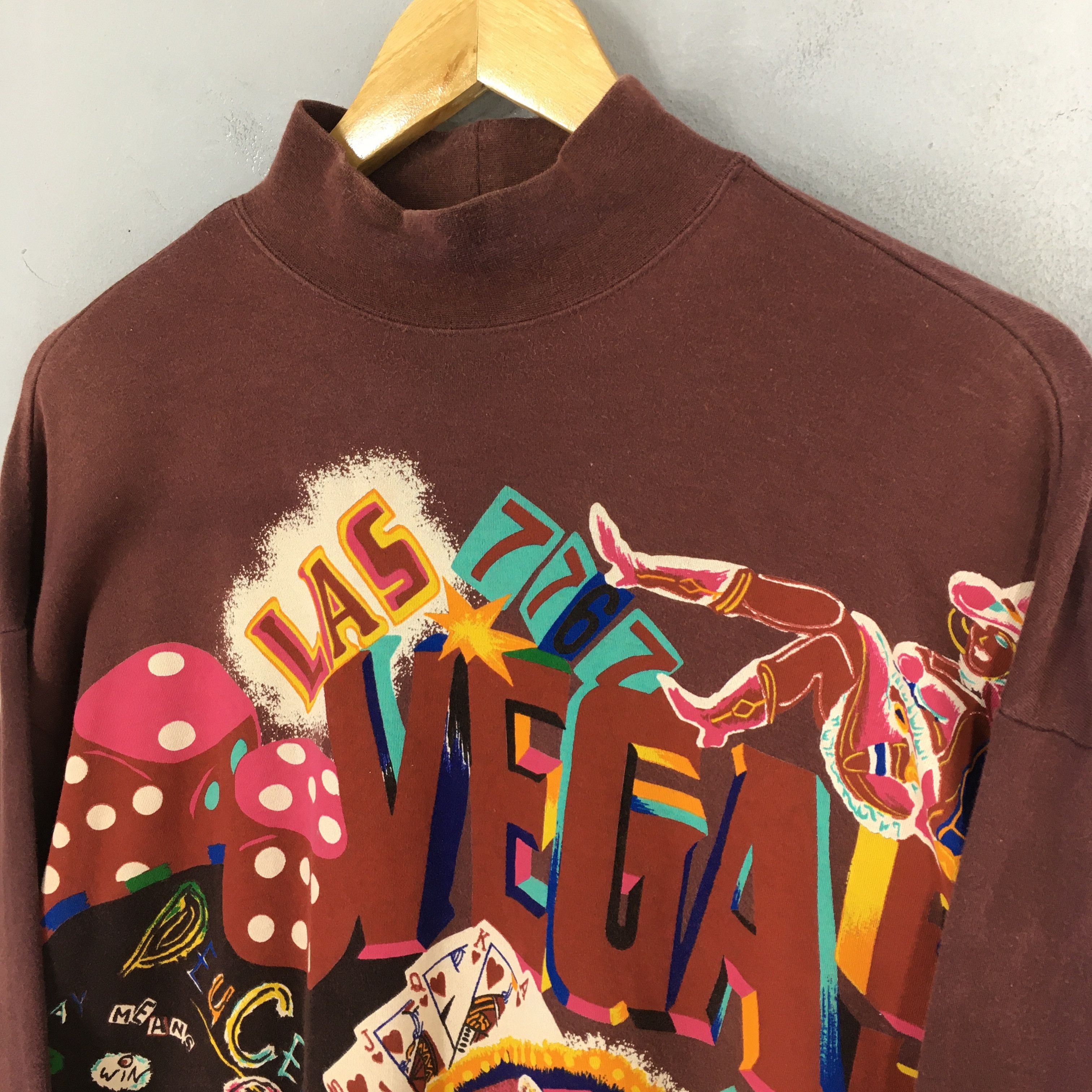 Vintage Vintage 90's Texas Las Vegas Casino Brown T shirt Large Size US L / EU 52-54 / 3 - 3 Thumbnail