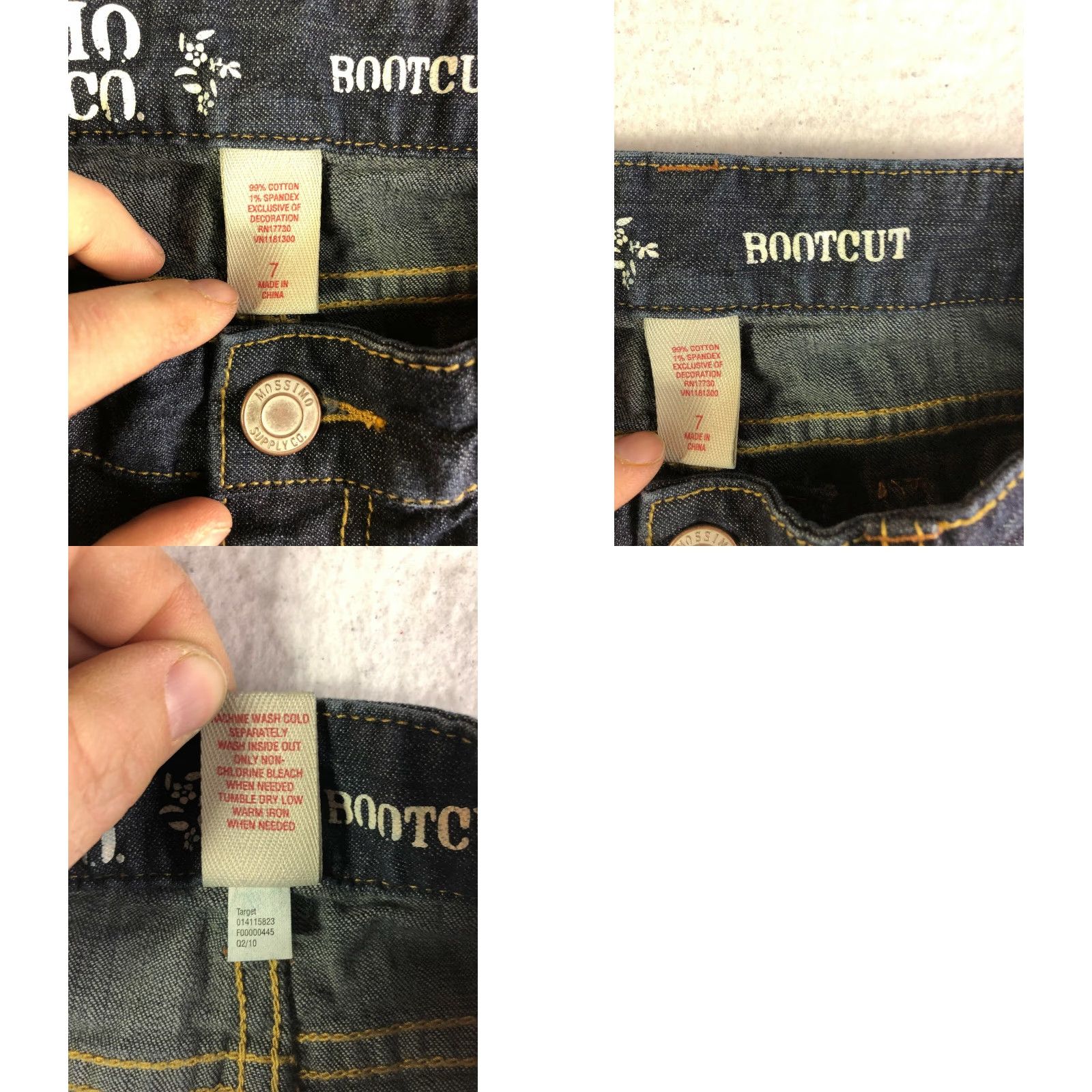 Mossimo Mossimo Womens Jeans Size 7 Dark Wash Mid Rise Bootcut Blue Denim Size 28" / US 6 / IT 42 - 8 Thumbnail