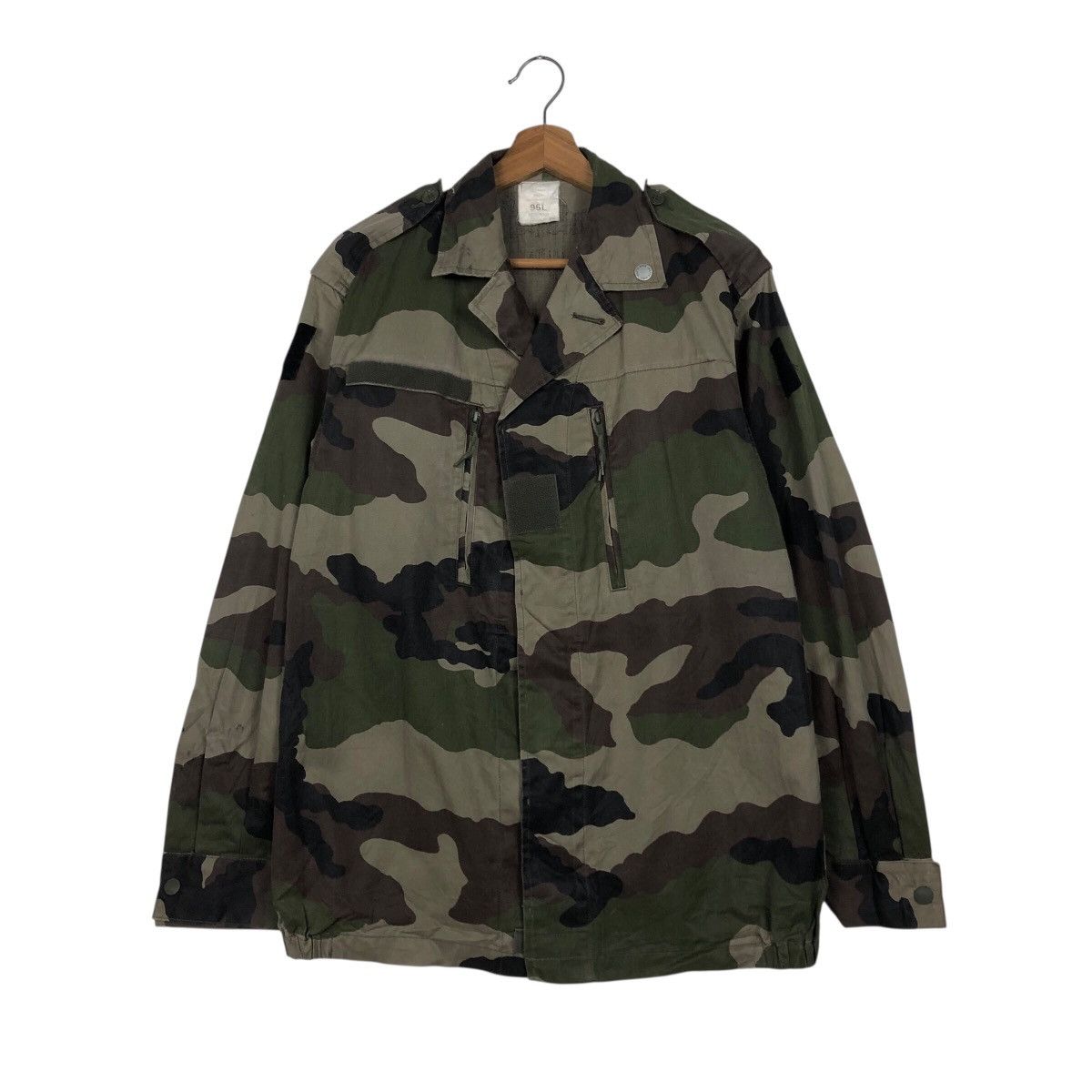 Vintage 📌Vintage Chore Military Jacket Camo Design Smock Design Size US L / EU 52-54 / 3 - 2 Thumbnail