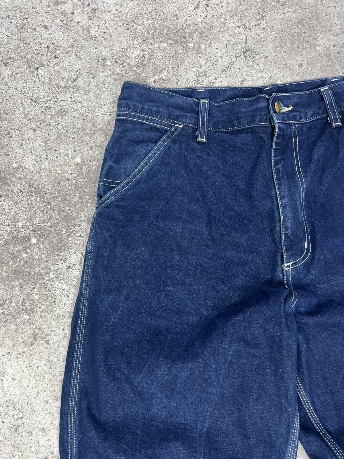 Carhartt Vintage Carhartt Denim Simple Pants 90s Blue Size US 33 - 10 Thumbnail