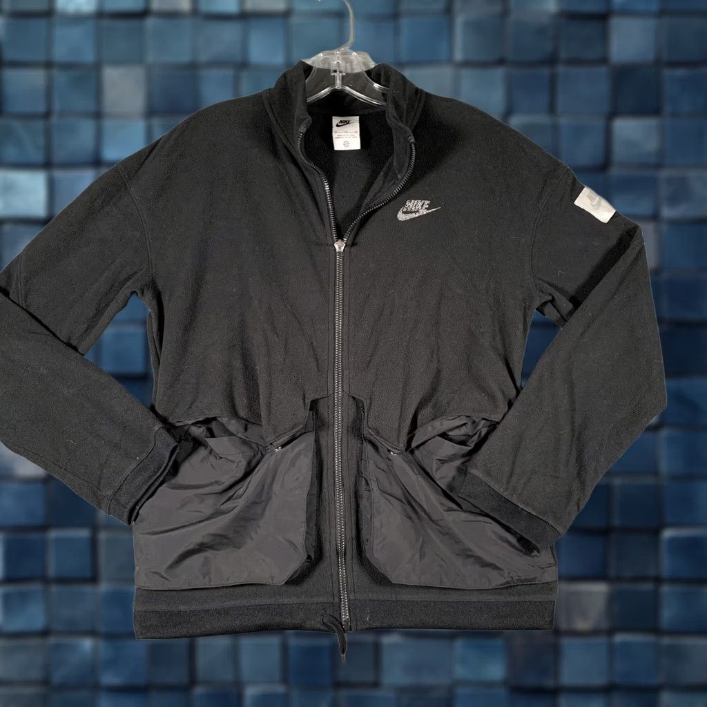 Nike Nike Jacket Womens XL Black Fleece Full Zip Utility Pockets Stand Collar Nylon Size XL / US 12-14 / IT 48-50 - 1 Thumbnail
