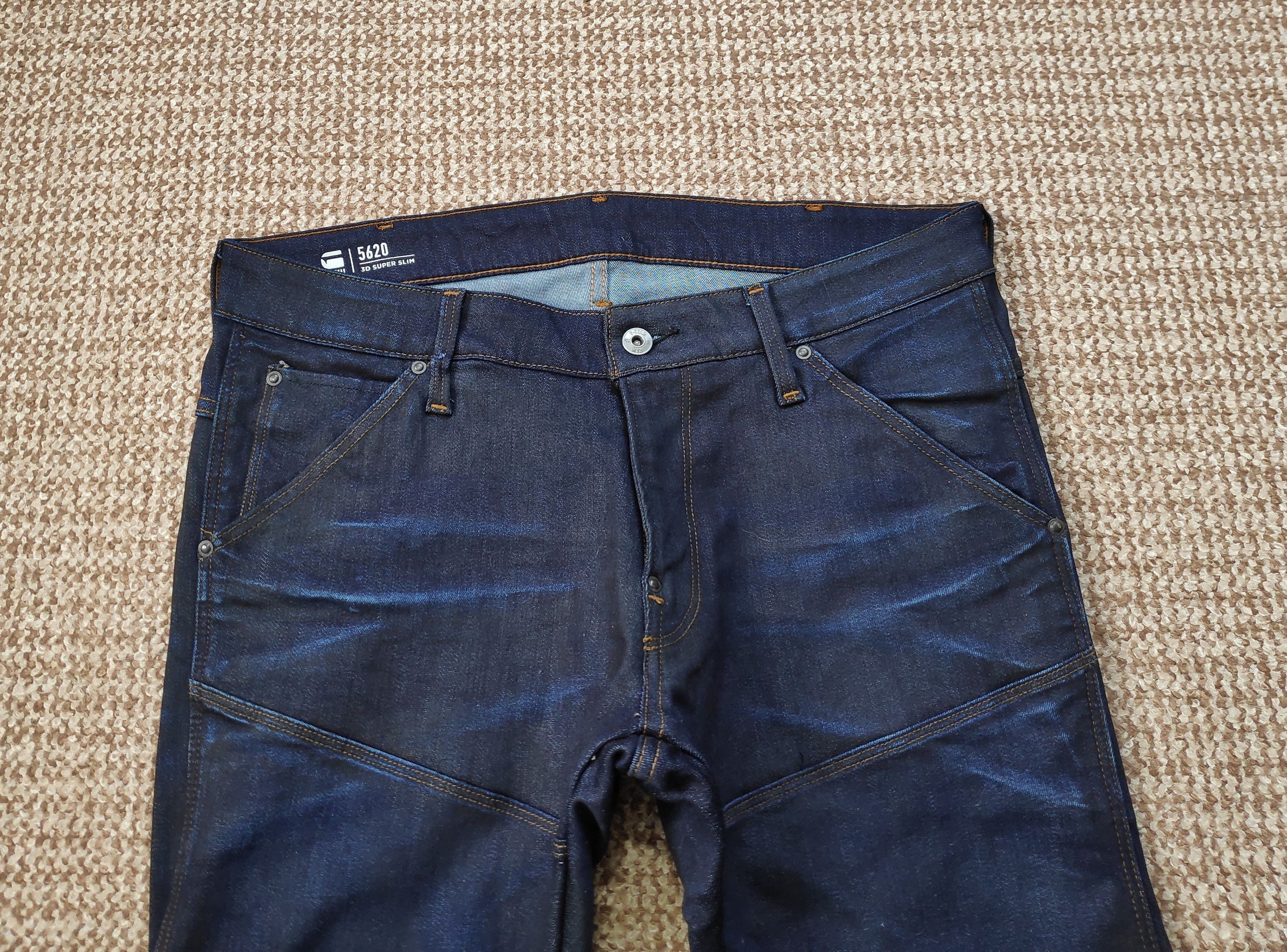 G-Star G-Star Raw 5620 3D Super Slim Biker Denim Jeans sz W34 L30 Size US 34 / EU 50 - 5 Thumbnail