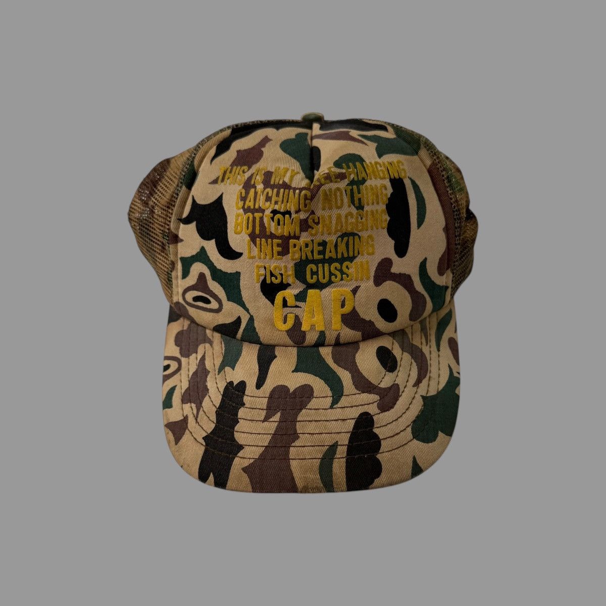 Vintage Vintage 1990s camo trucker hat Size ONE SIZE - 1 Thumbnail
