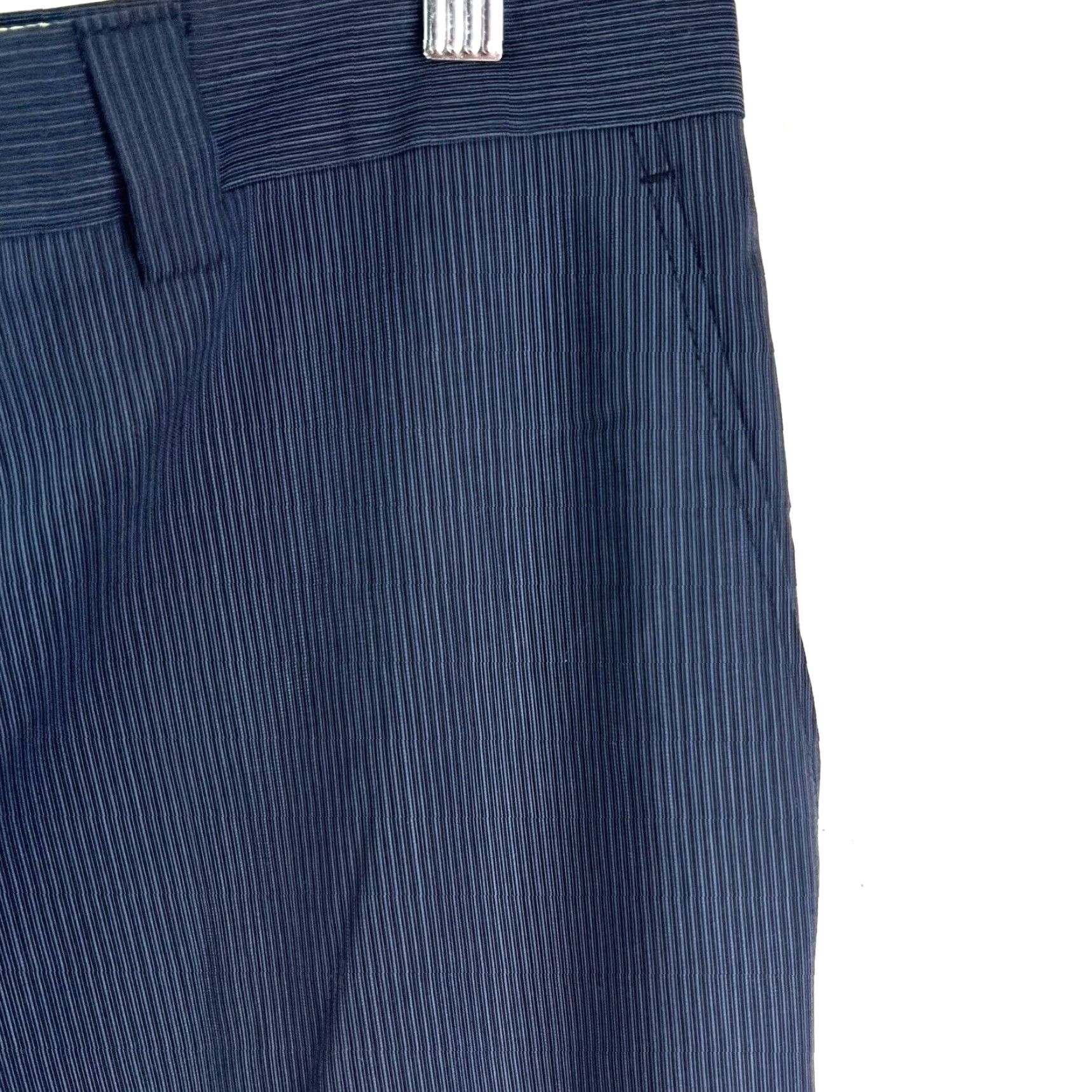 Vintage Zignone Dress Pants Men 36 Black 100% Wool Super 100's Knit Flat Front Zip 30in Regular Straight Leg Italy Size US 36 / EU 52 - 2 Thumbnail