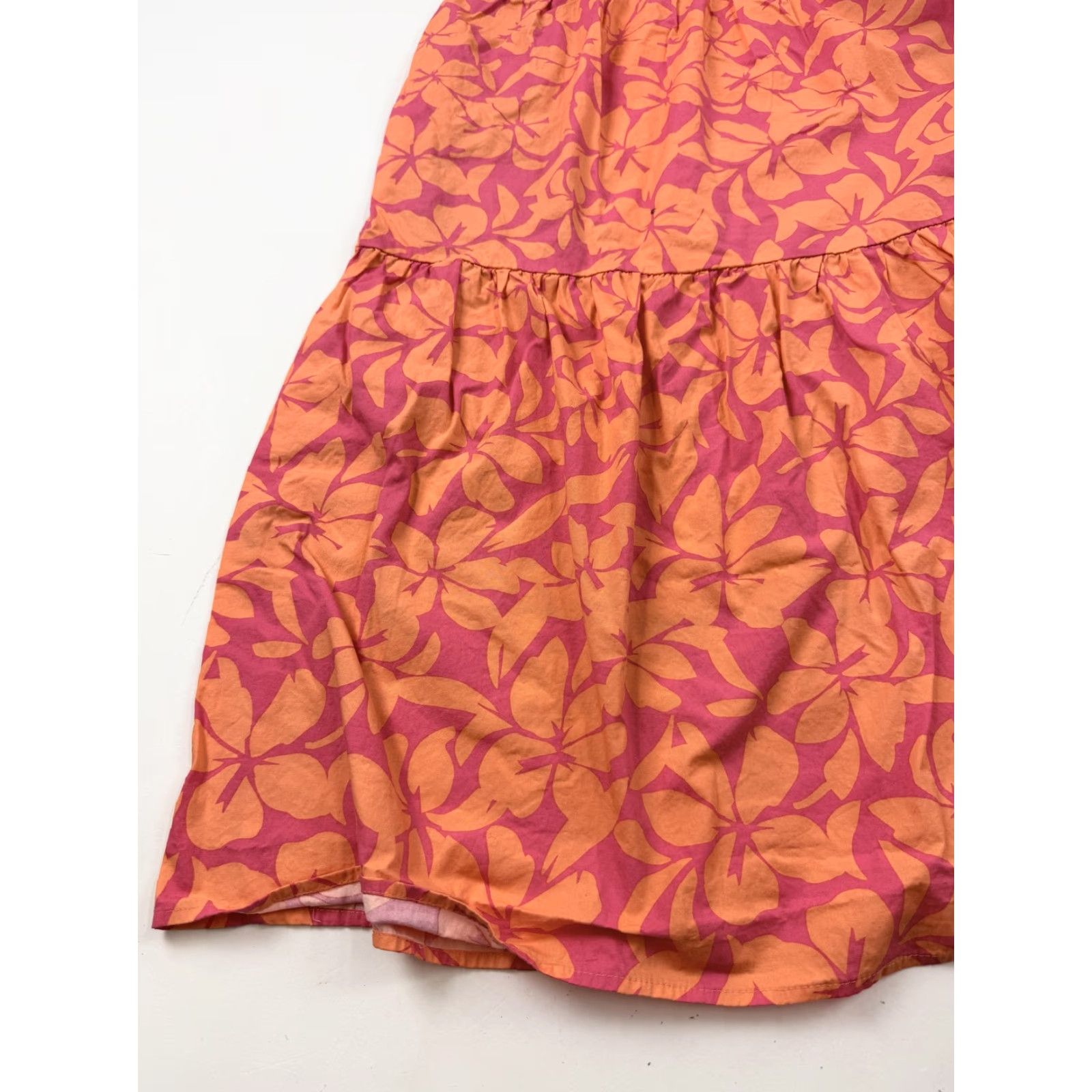 J.Crew J.CREW Dress Womens 4 Pink Floral Puff Sleeve V-Neck Tiered Midi Sundress Size S / US 4 / IT 40 - 2 Thumbnail