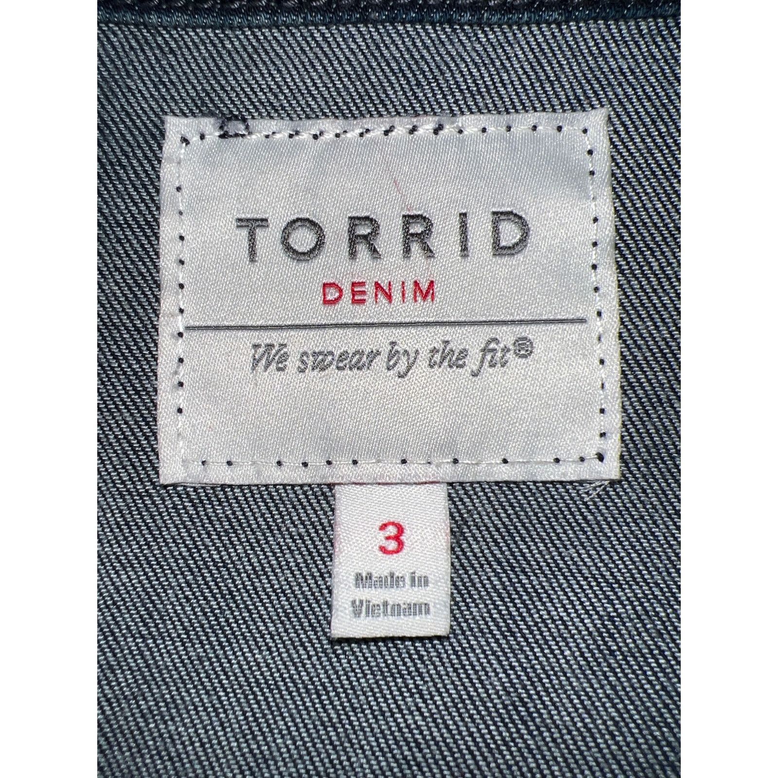 Other Torrid Dark Wash Denim Jean Jacket, Size 3 (3XL / 22-24) Size 3XL / US 20-22 - 7 Thumbnail