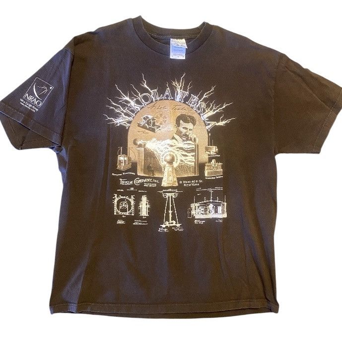 Vintage Vintage (1998) Nikola Tesla Shirt Size US XL / EU 56 / 4 - 1 Thumbnail