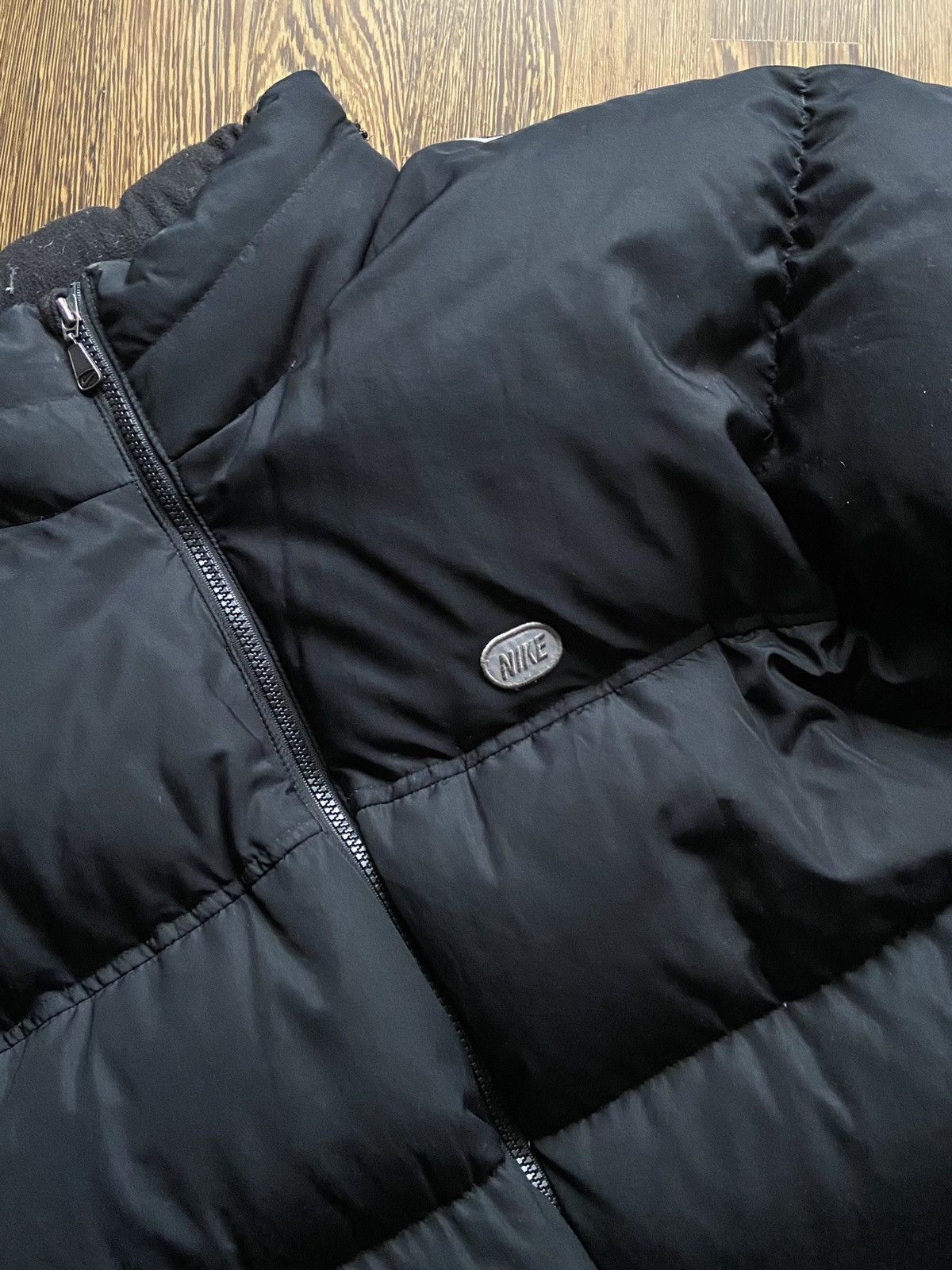 Nike × Vintage Nike Vintage Y2K Black Puffer Jacket Mini Logo Size US XXL / EU 58 / 5 - 2 Thumbnail