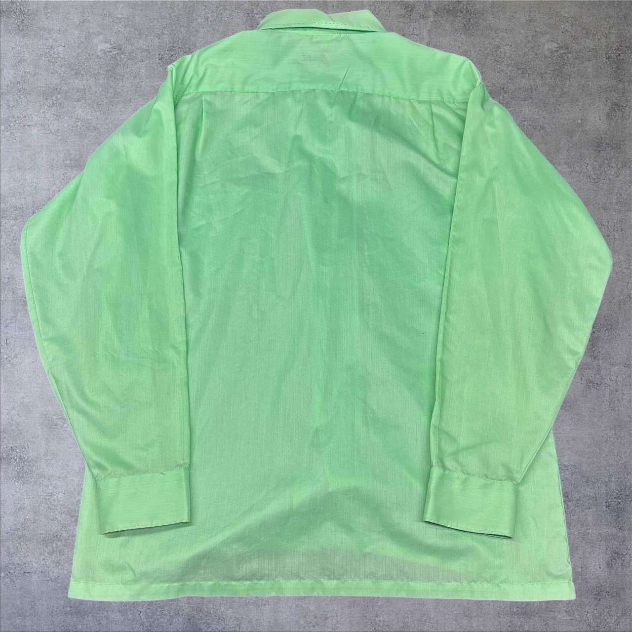 Vintage 1970s Vintage Green Button Up Shirt Size US L / EU 52-54 / 3 - 3 Thumbnail