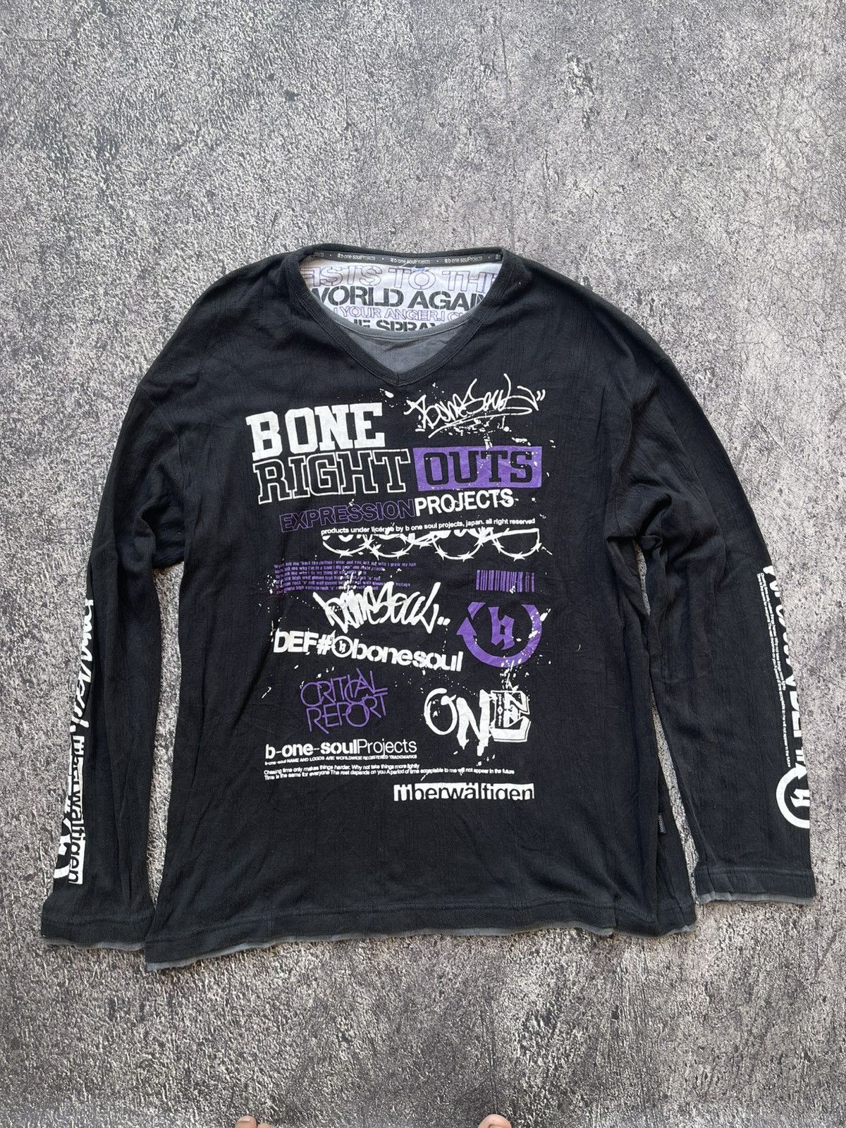 Japanese Brand Y2K B One Soul ifsixwasnine long sleeve Size US XL / EU 56 / 4 - 1 Thumbnail