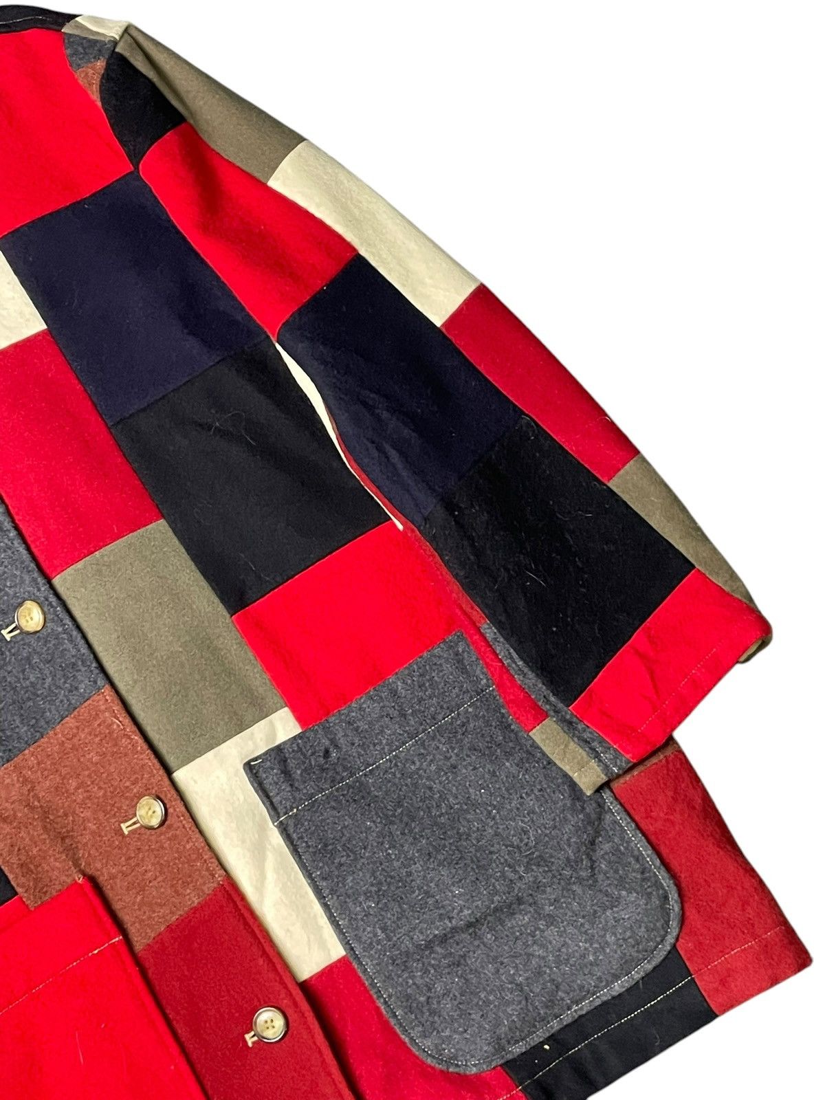 Japanese Brand × Vintage SAMPLE Brand Colour-Block Wool Jacket (74) Size US S / EU 44-46 / 1 - 3 Thumbnail