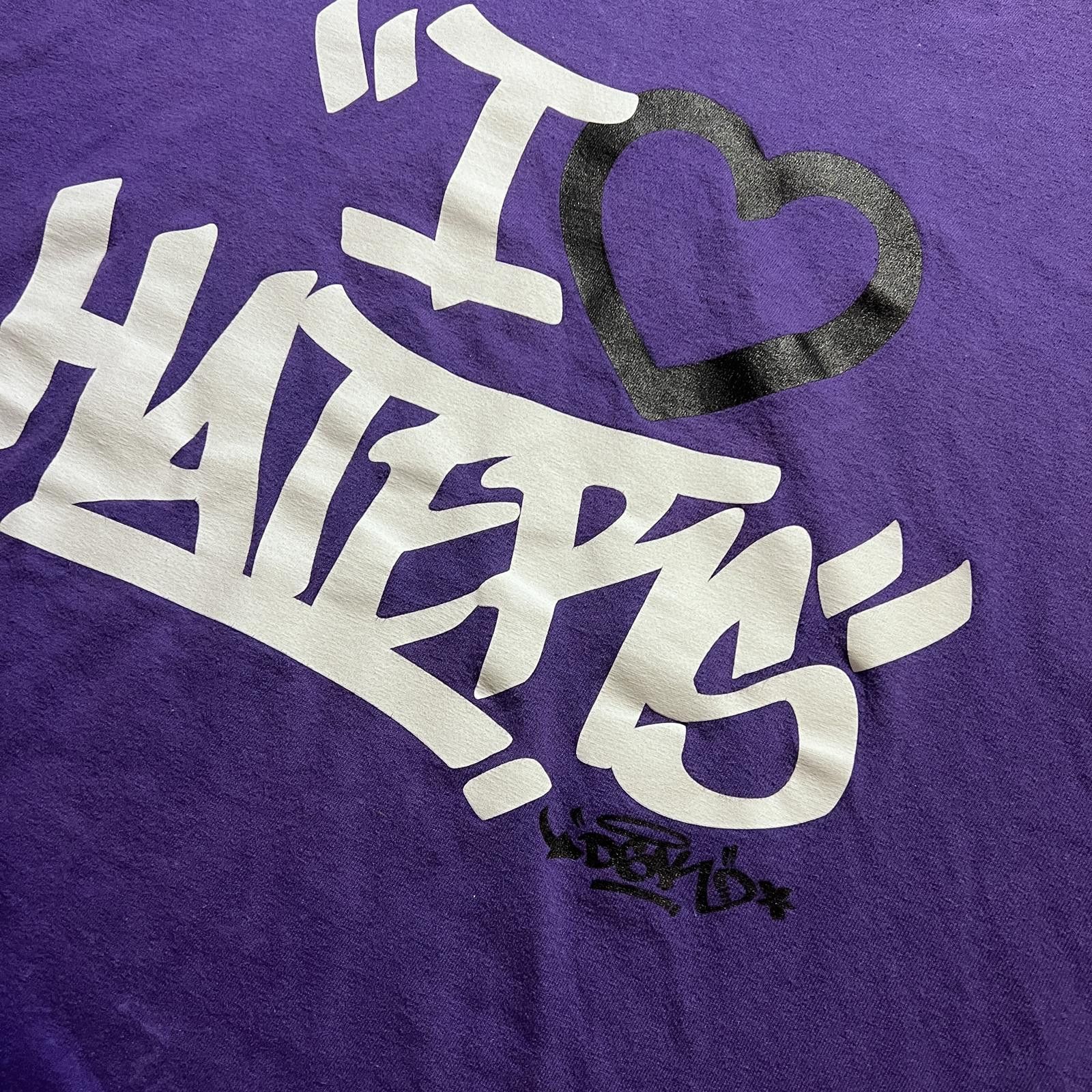 DGK Vintage DGK Tee Shirt Purple "I 'Heart' Haters" Size US L / EU 52-54 / 3 - 3 Thumbnail