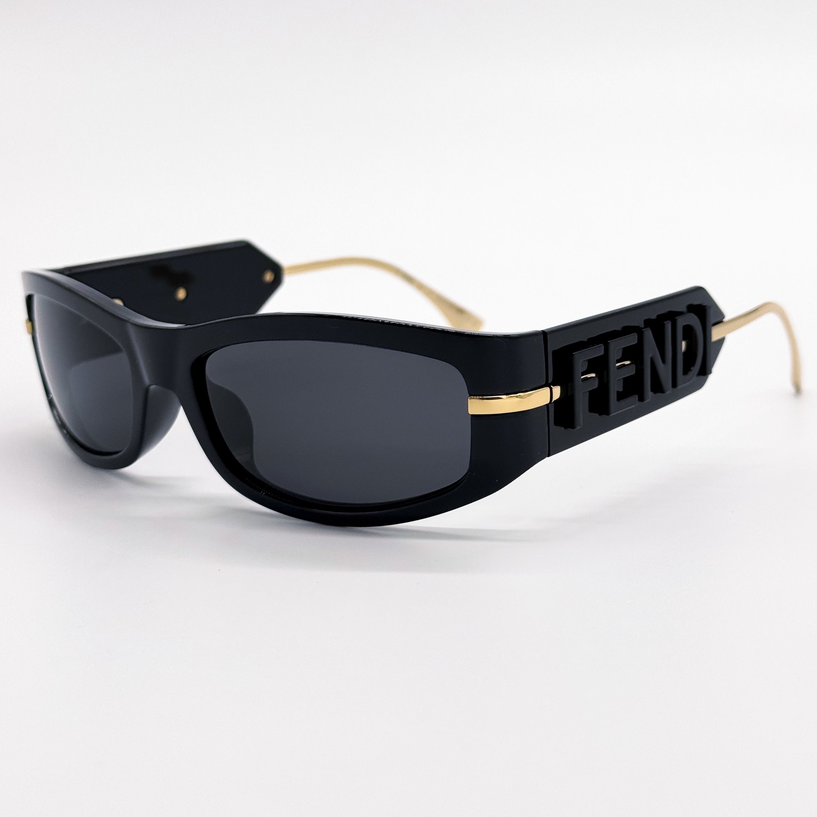 Fendi NEW FENDI FE40120I 01A SHINY BLACK WOMEN SUNGLASSES FENDI Size ONE SIZE - 5 Thumbnail