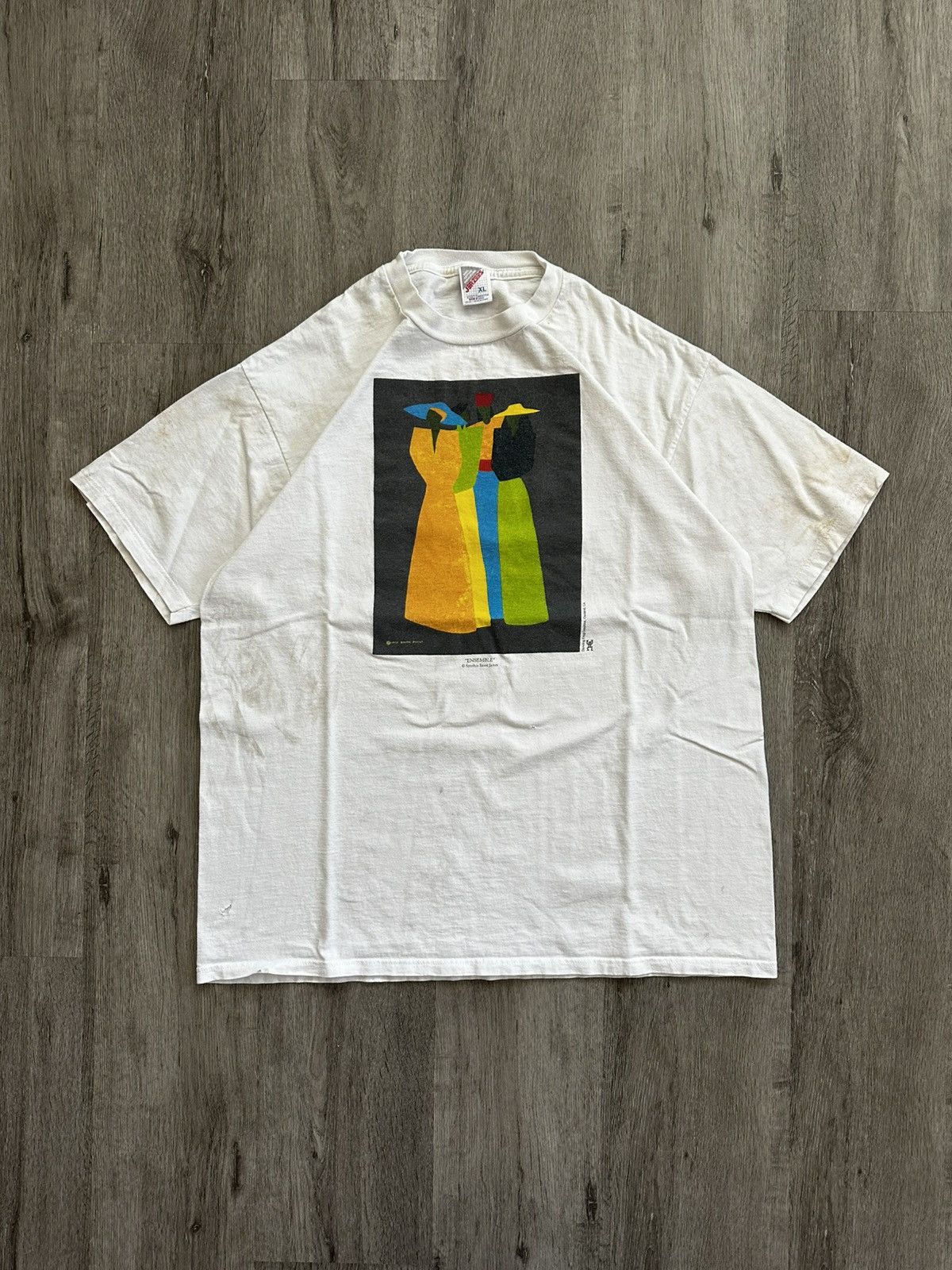 Vintage Vintage 90s “Ensemble” Synthia Saint James Art Shirt Size US XL / EU 56 / 4 - 1 Thumbnail