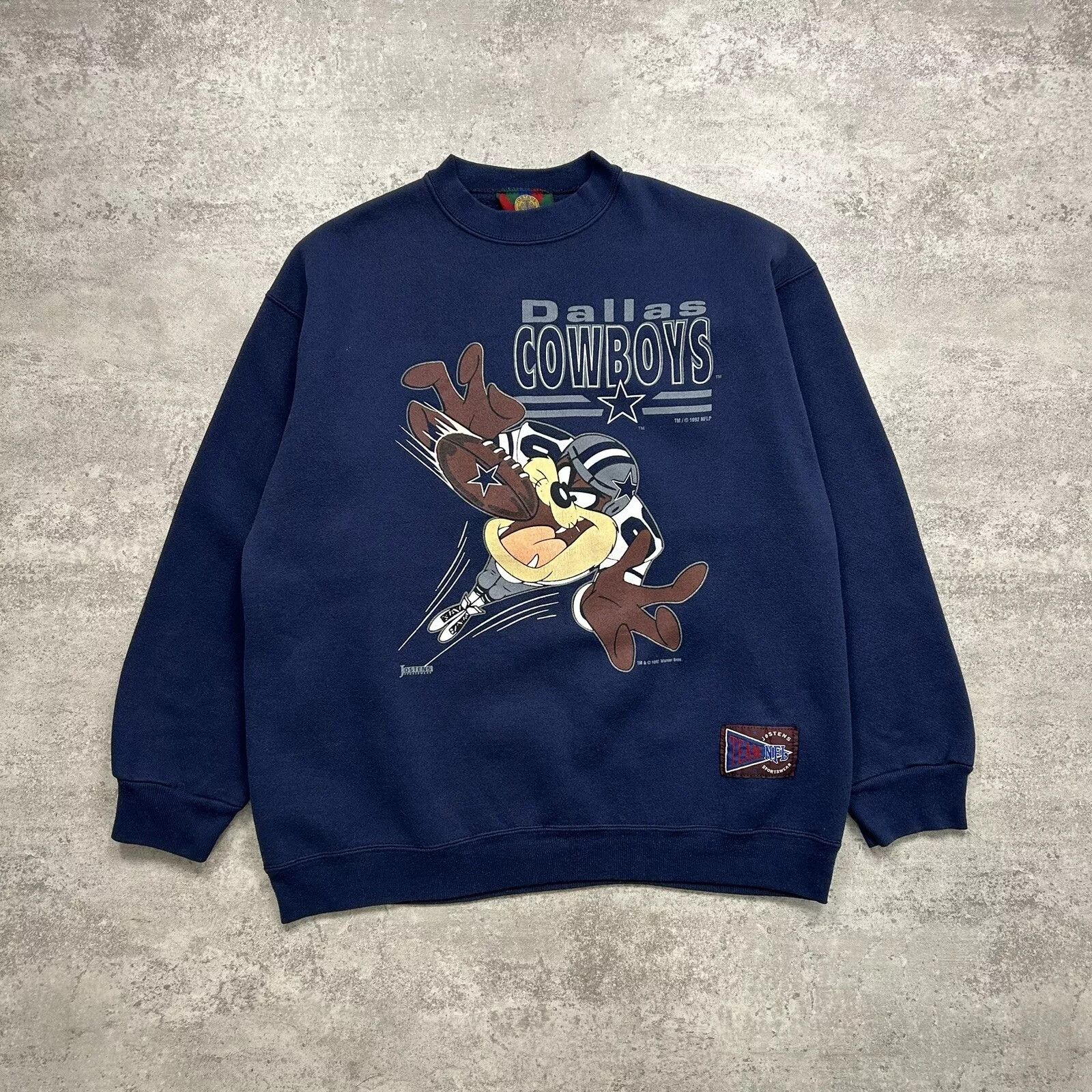 NFL × Vintage DALLAS COWBOYS LOONEY TUNES TAZ 1992 SWEATSHIRT SIZE XL Size US XL / EU 56 / 4 - 1 Thumbnail