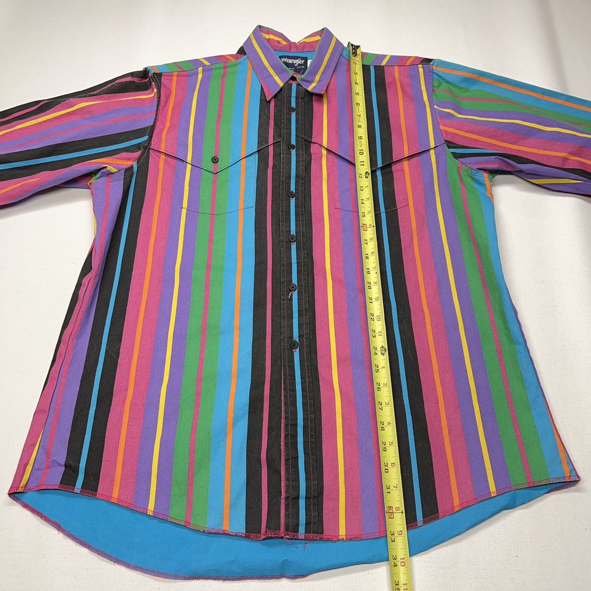 Vintage × Wrangler Wrangler Brushpopper Shirt 17.5 35 Pink Stripe Western Rodeo Size US XL / EU 56 / 4 - 15 Thumbnail