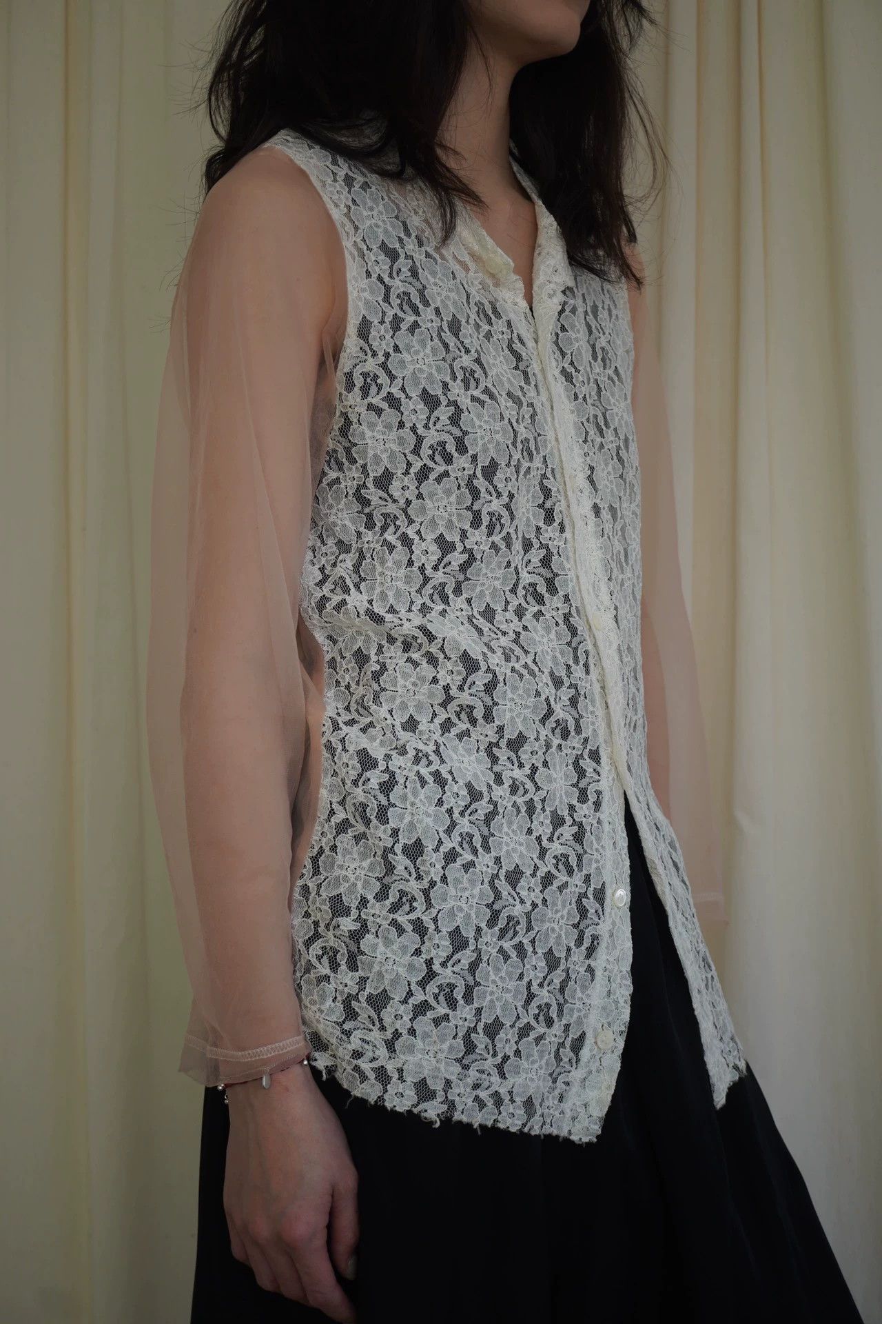 Comme des Garcons cdg tricot 2013ss pink tulle lace vintage top M Size M / US 6-8 / IT 42-44 - 3 Thumbnail