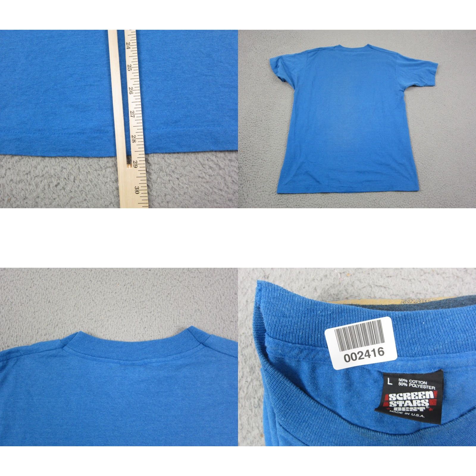 Vintage Vintage Screen Stars Giza Shirt Mens L Blue 90s Graphic Print Cotton Polyester Crew Neck Short Sleeve T-Shirt Mens Size US L / EU 52-54 / 3 - 8 Thumbnail