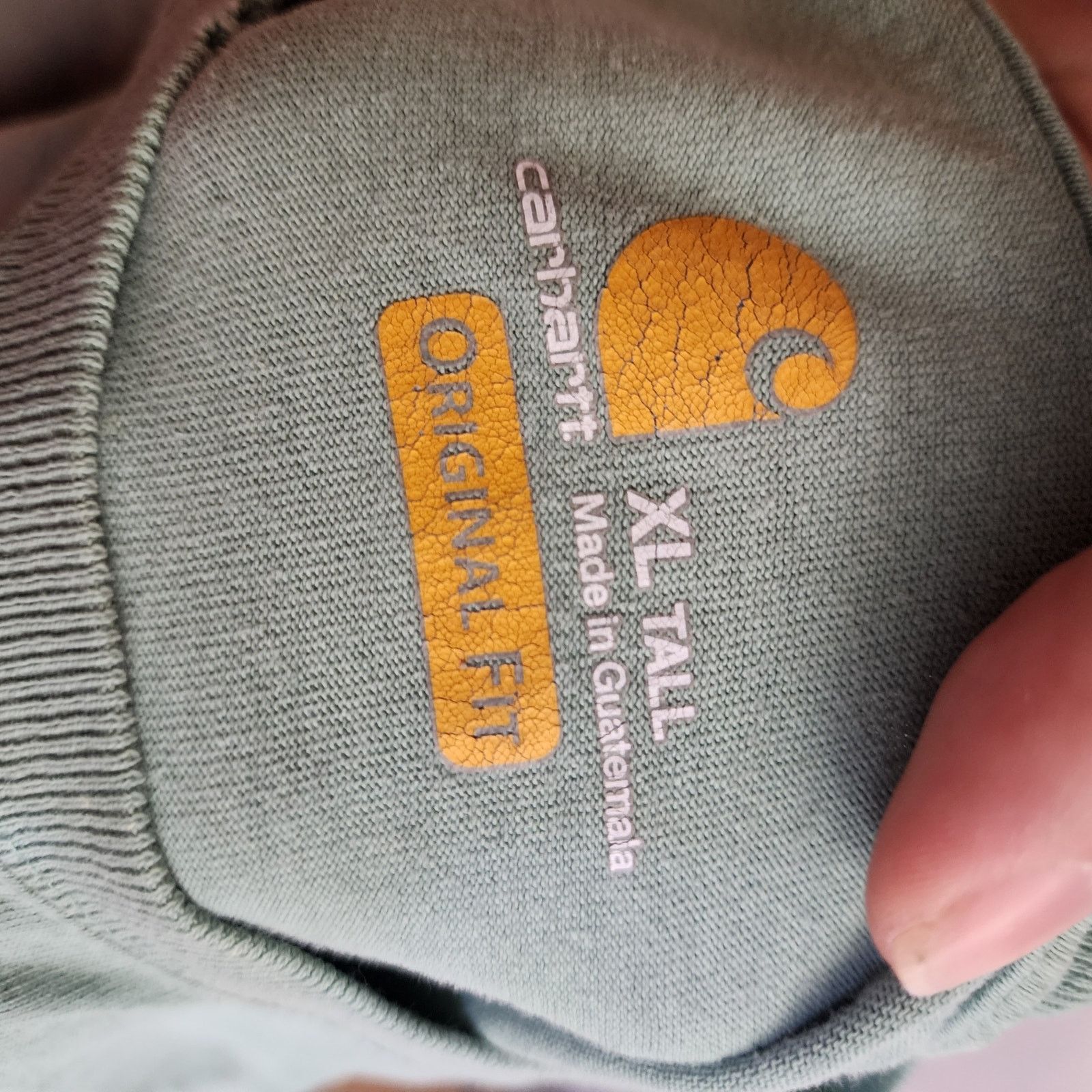 Carhartt Distressed Carhartt XL Tall Green Long Sleeve - Workwear Size US XL / EU 56 / 4 - 4 Thumbnail