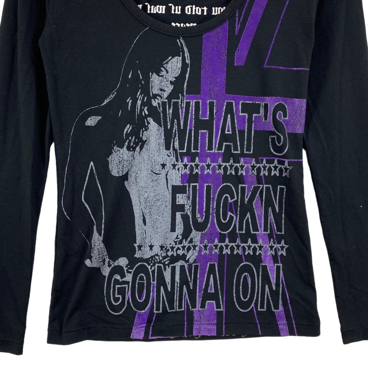 Japanese Brand WHAT'S FUCKN GONNA On Print Bar Co Japanese Brand Black Long Size XS / US 0-2 / IT 36-38 - 3 Thumbnail