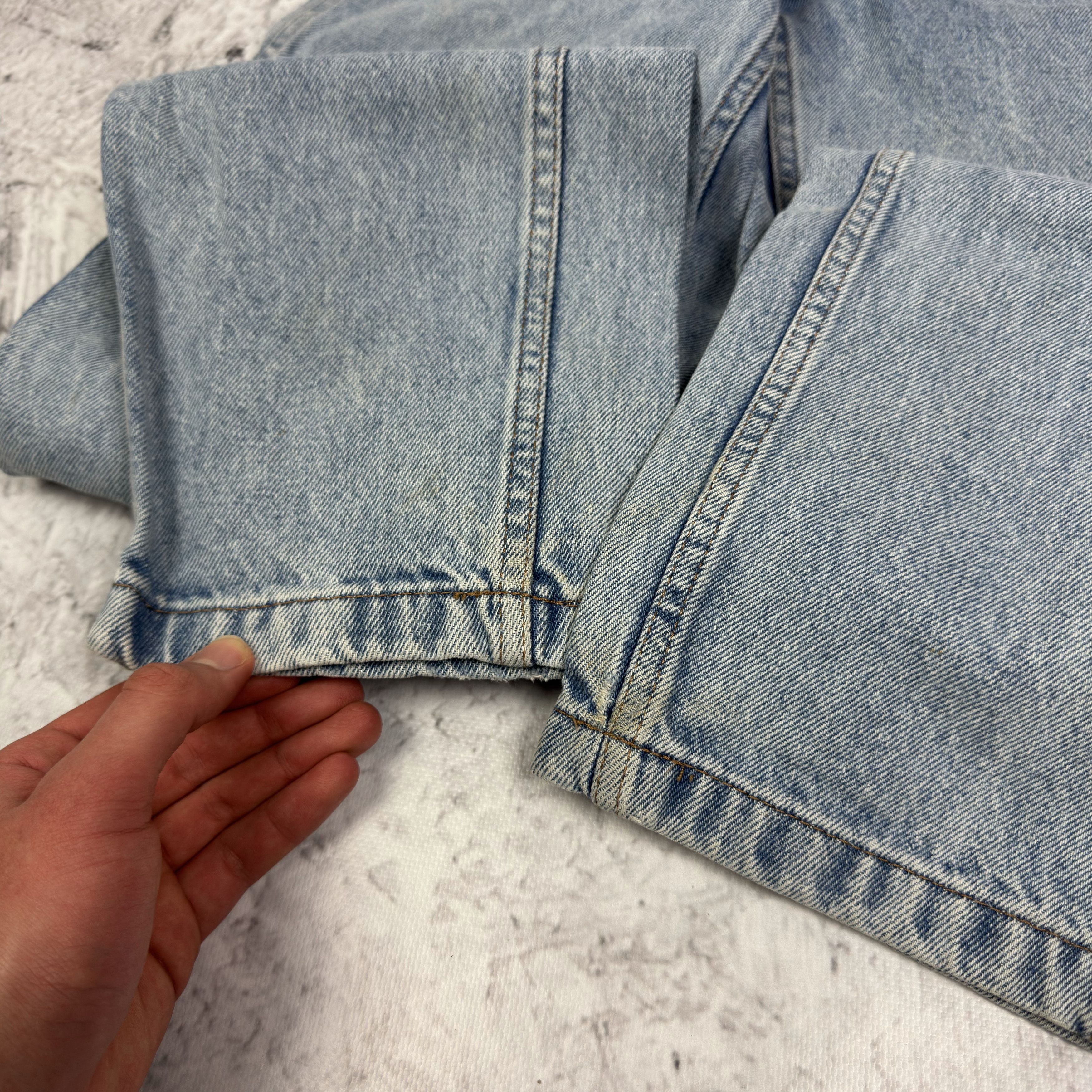 Karl Kani Karl Kani Women's Blue Denim Workwear Straight Leg Jeans 2XS Size 28" / US 6 / IT 42 - 4 Thumbnail