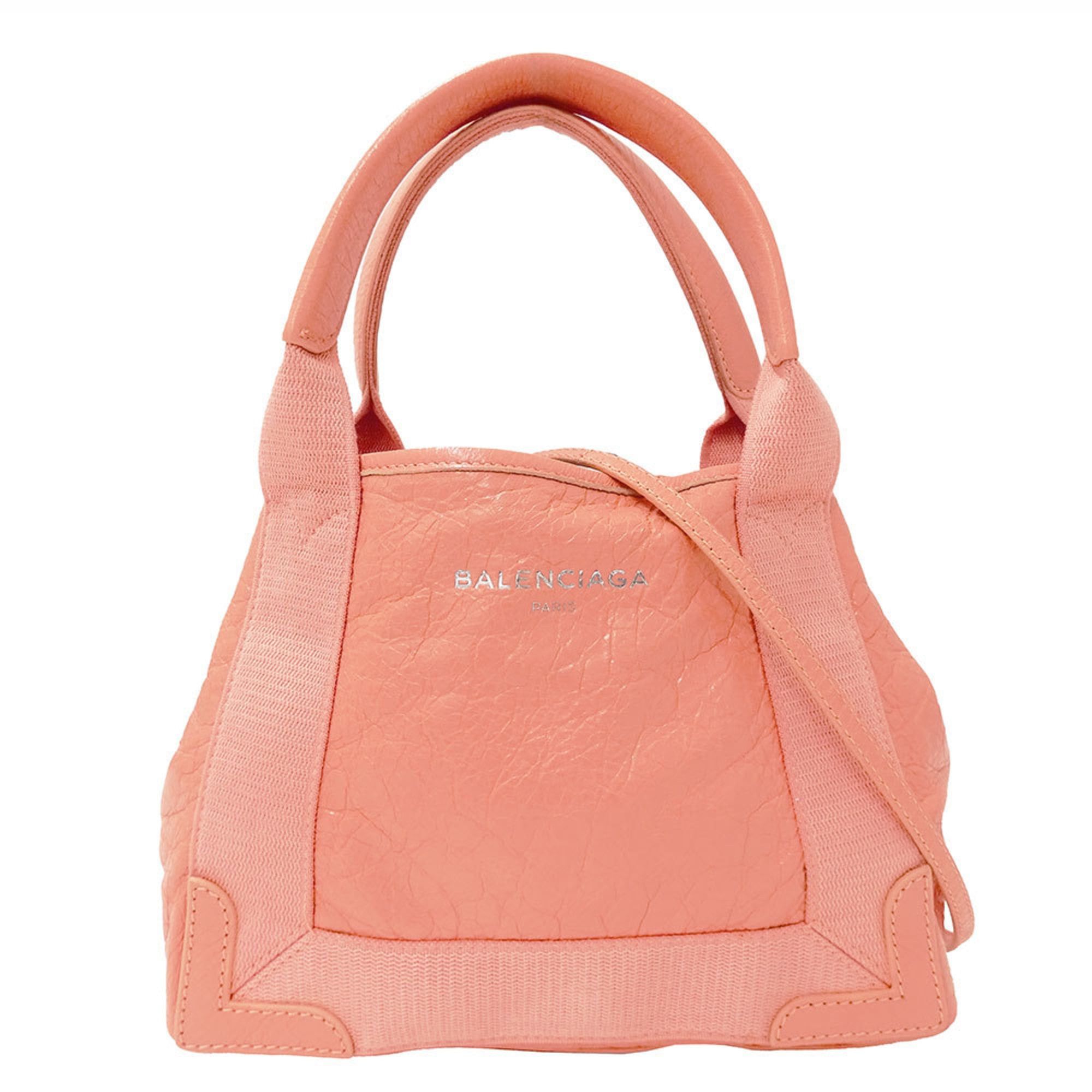 Balenciaga Balenciaga Women's Handbag, Brand Name Handbag/Shoulder Bag, 2-way, Leather, Navy Cabas XS, Salmon Pink, 390346, Handheld, Crossbody Size ONE SIZE - 1 Thumbnail