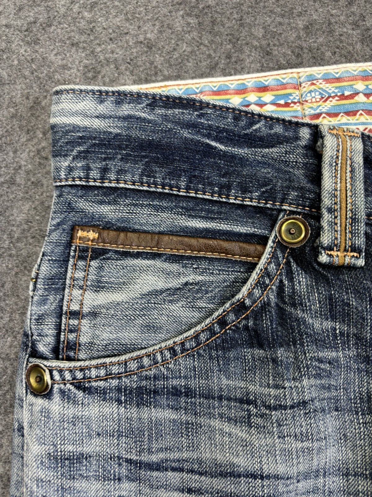 Edwin 💥Thrashed💥Wide Edwin Thrashed Style Distressed Denim F960 Size US 30 / EU 46 - 7 Thumbnail