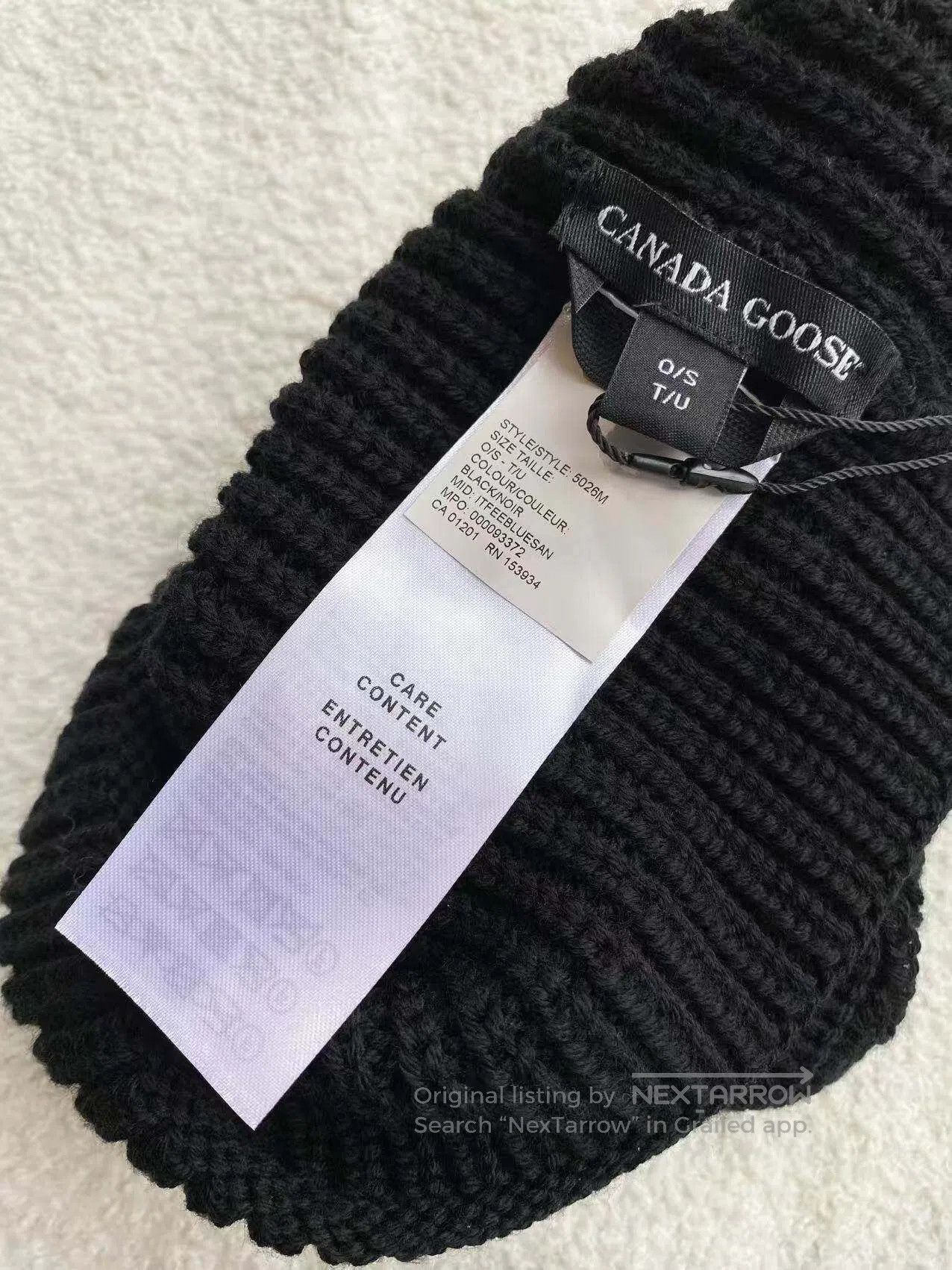 Canada Goose Canada Goose Size S Logo embroidered black knitted hat| Size ONE SIZE - 5 Thumbnail