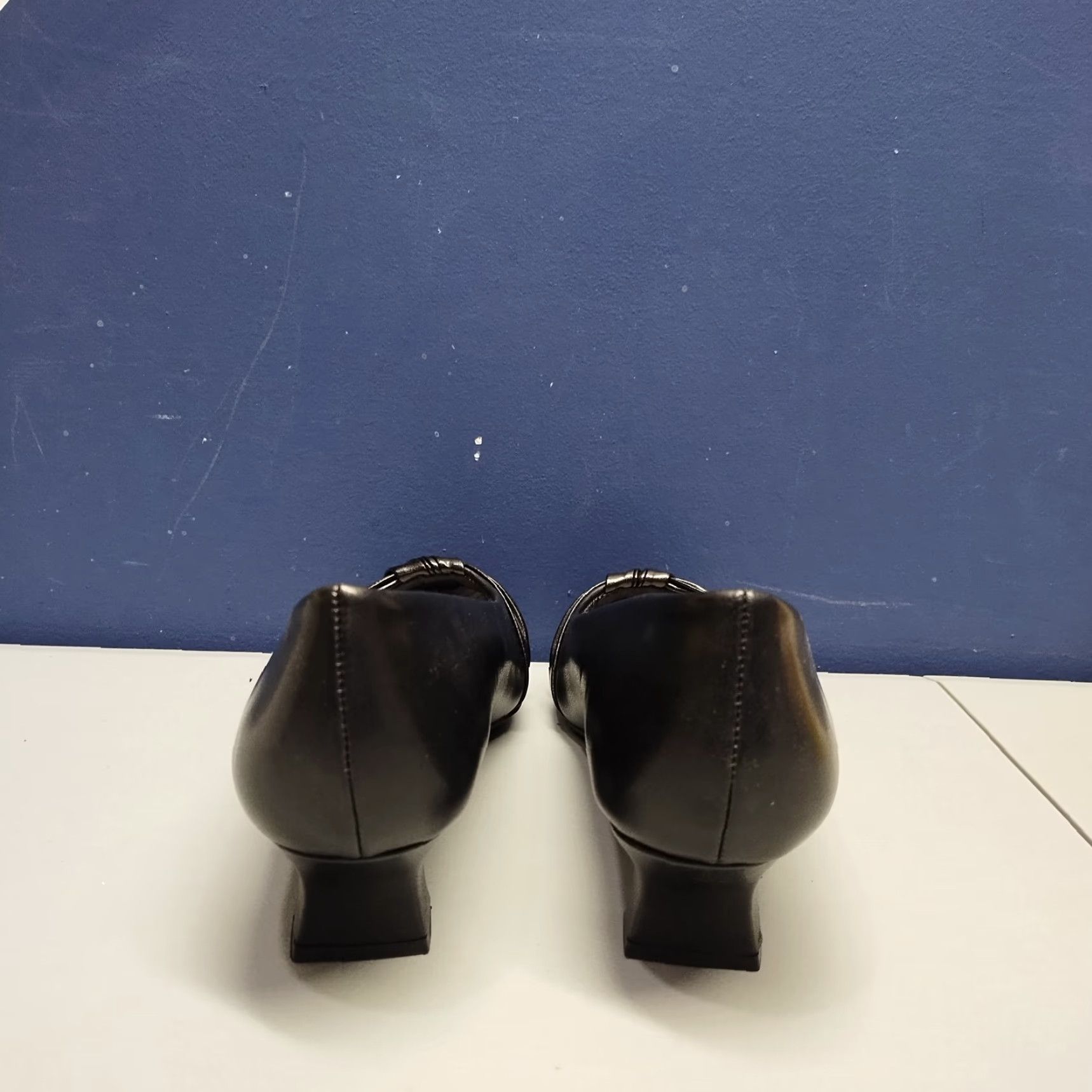 Vintage Easy Street Waive Dress Pumps Womens 8.5 Black Kitten Heel Square Toe 404611 Pre-owned Mens? Size M / US 6-8 / IT 42-44 - 3 Thumbnail
