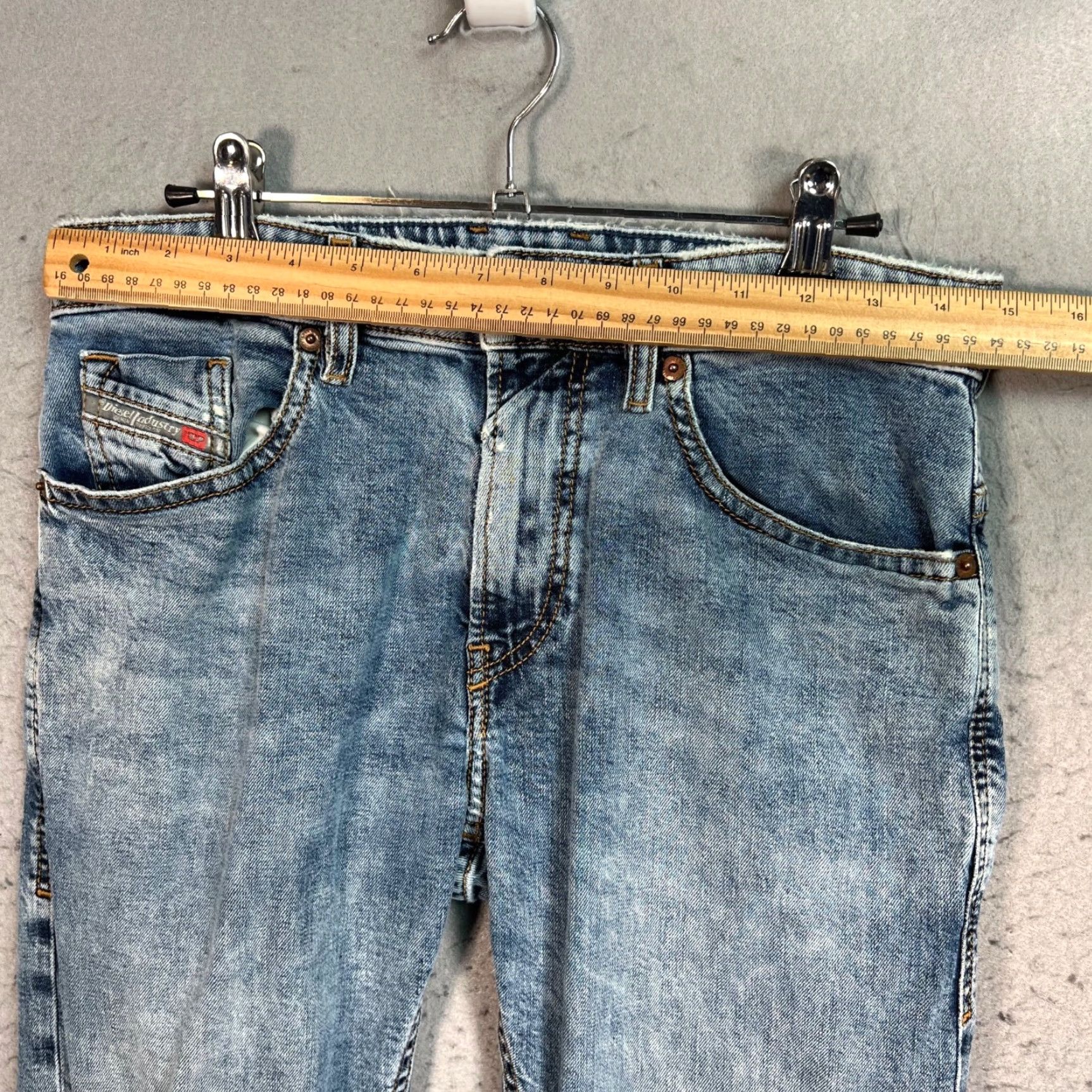 Diesel Diesel Jeans Slim 29 Thommer Skinny Light Wash Cotton Blend Denim 5-Pocket Mens Regular 29in Blue Size US 29 - 6 Thumbnail