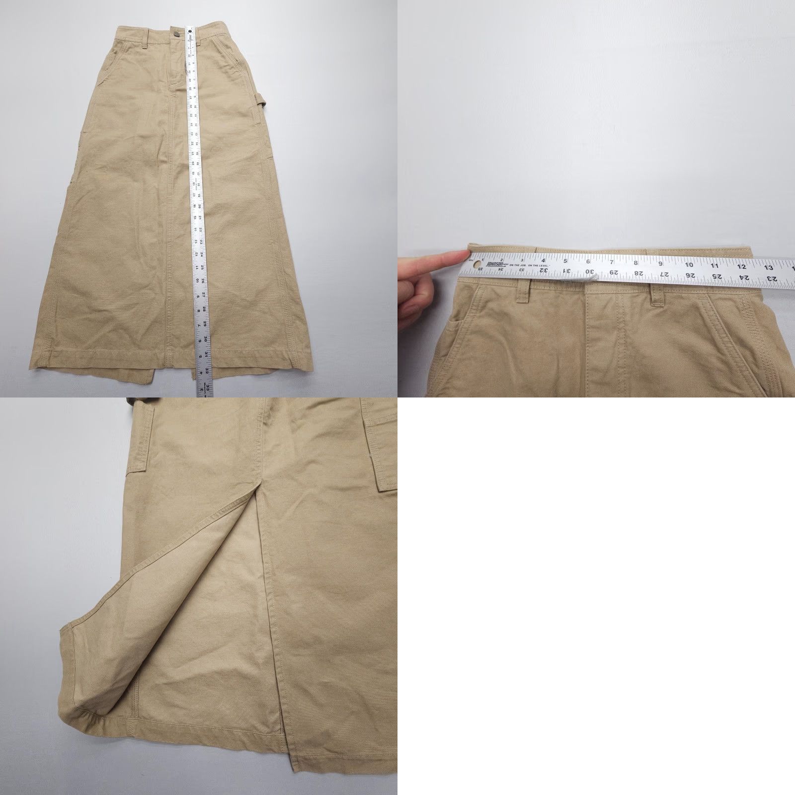 TNA TNA Aritzia Greenwich Midi Skirt Denim 00 Tan Cotton Denim Size 00 Skirt Casual Workwear Pockets Vintage: No Womens Size 24" / US 00 / IT 34 - 8 Thumbnail